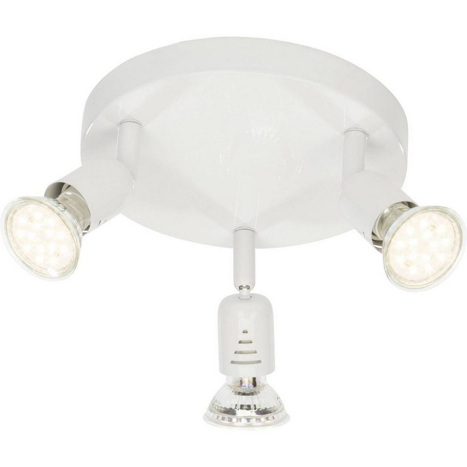 Brilliant Deckenleuchte Loona, Lampe Loona LED Spotrondell 3flg weiß 3x LED-PAR51,  GU10, 3W LED-Ref, Beleuchtung passend für jede Wohnung