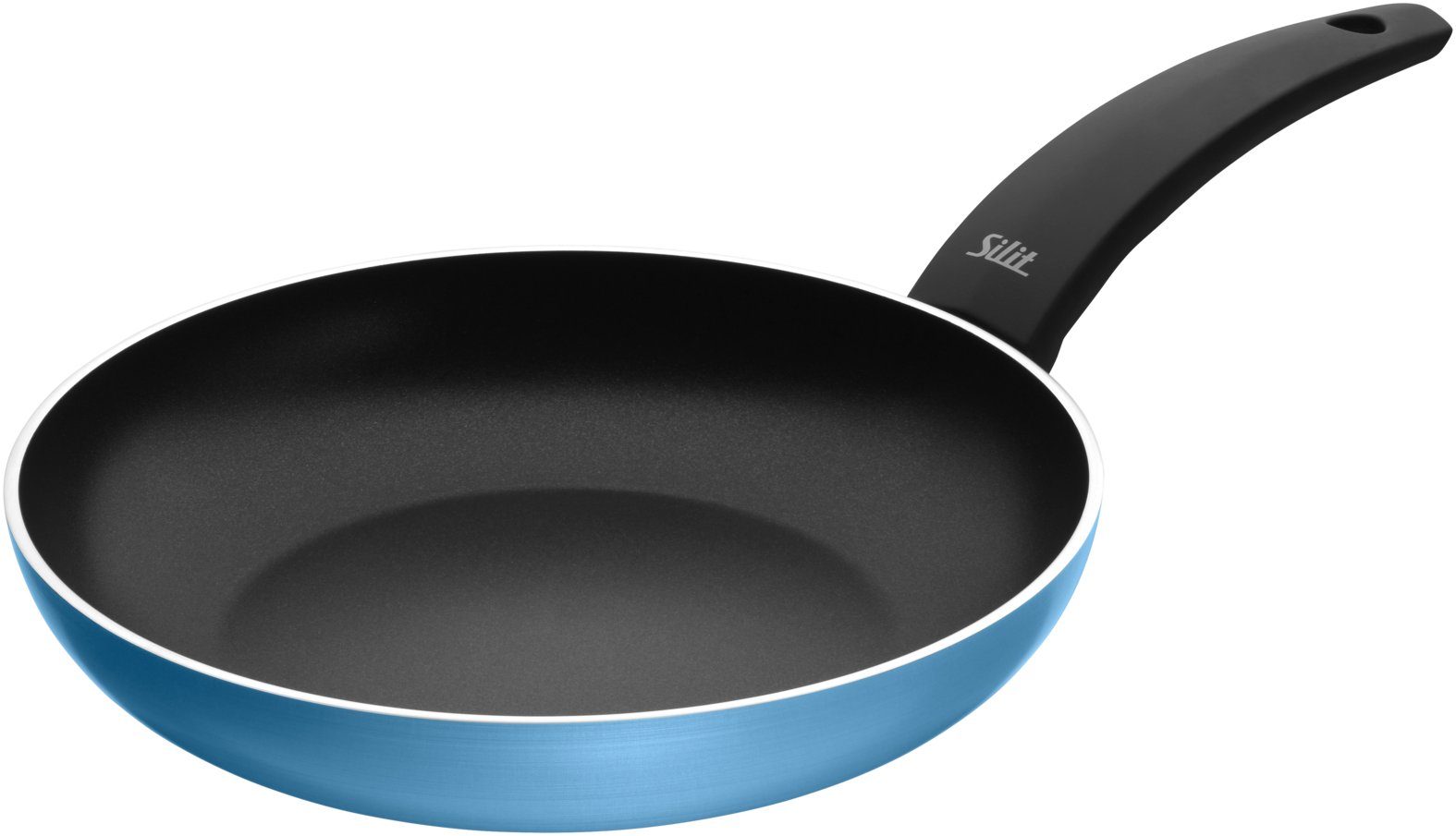 Silit Bratpfanne Silit Belluna Stielpfanne, 24 cm, Blau, Aluminium (1-tlg., 1x Bratpfanne beschichtet 24 cm - optimal für Herdplatten mit Ø 18 cm)