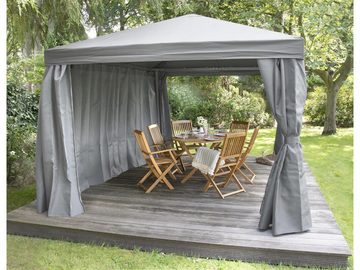 bellavista - Home&Garden® Pavillon Aluminium-Stahl Pavillon 3x4m Deluxe grau, mit 4 Seitenteilen, inkl. Moskitonetz