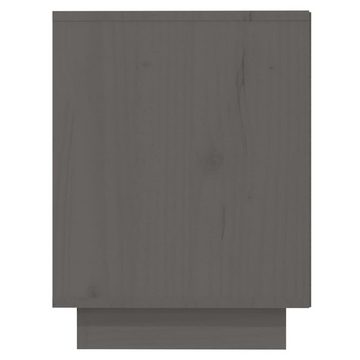 furnicato Schuhregal Grau 110x34x45 cm Massivholz Kiefer