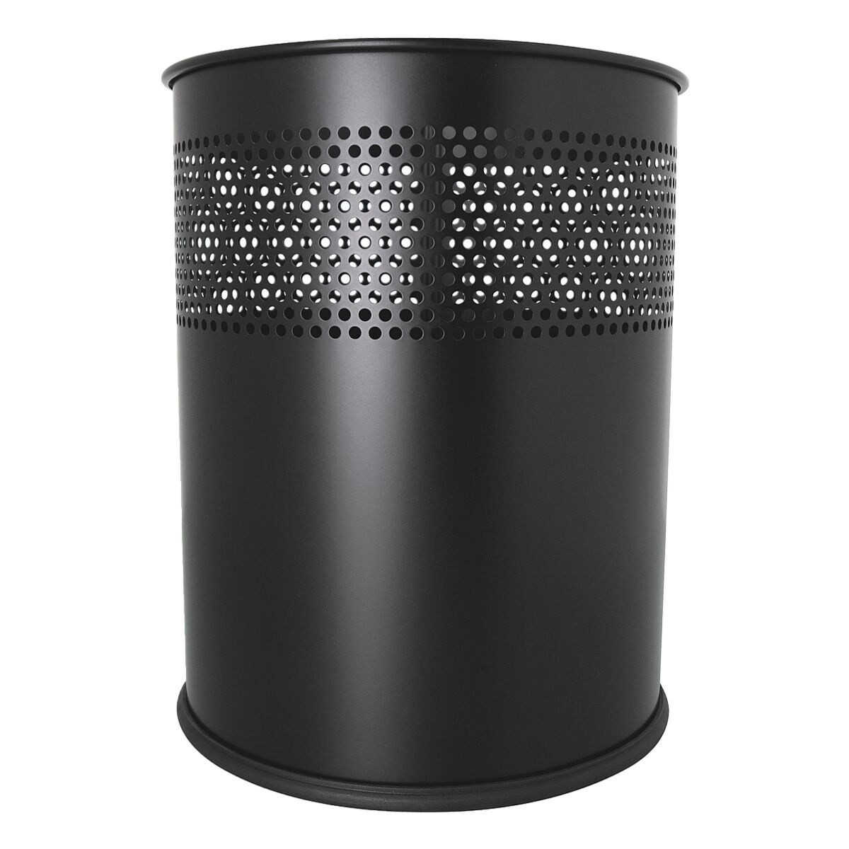 HELIT Papierkorb the dot H25157, 15 Liter, Metalleimer, pulverbeschichtet, mit Lochdekor