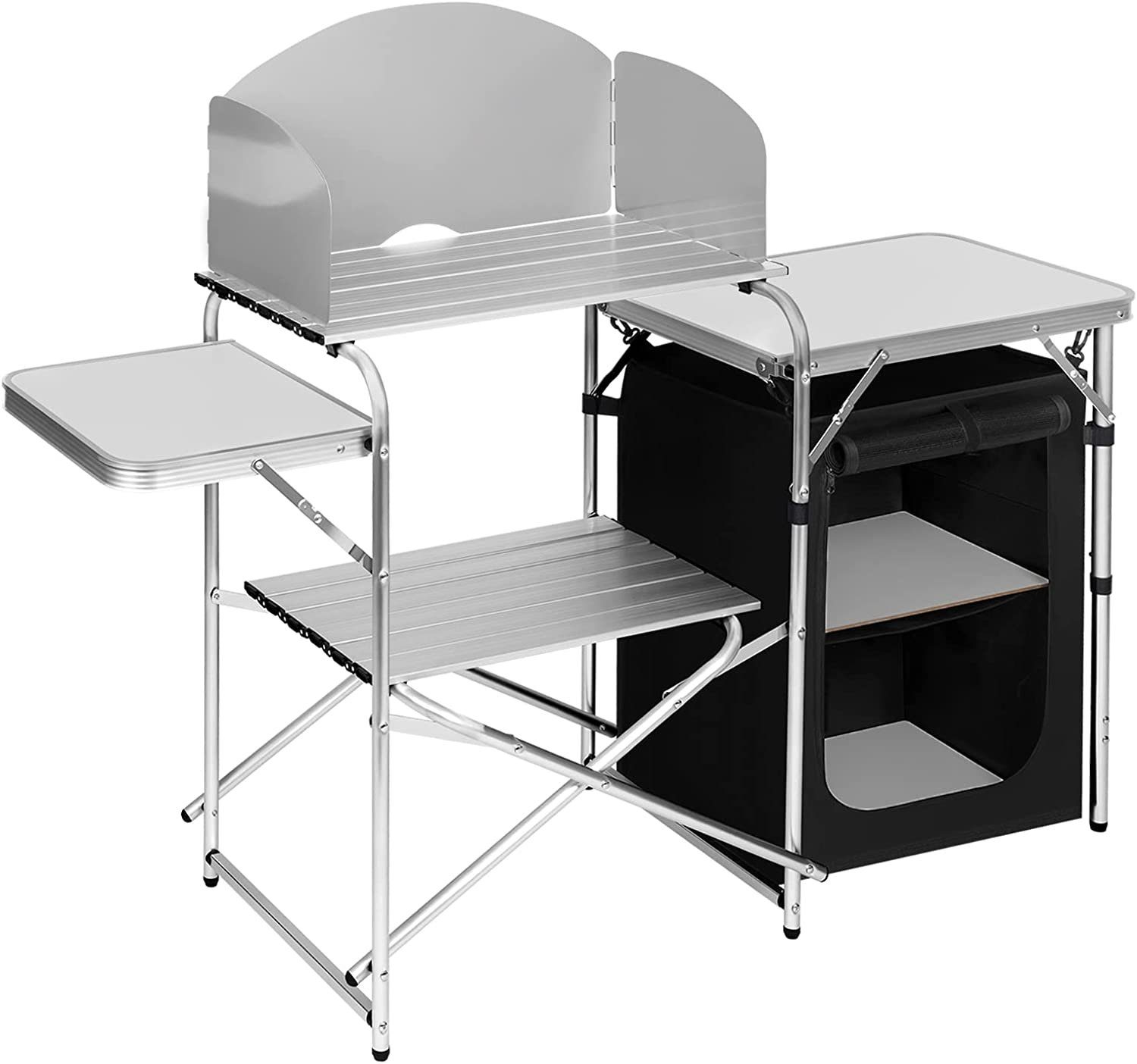 Woltu Campingtisch, faltbar tragbar inkl.Tragetasche mit Aluminiumgestell
