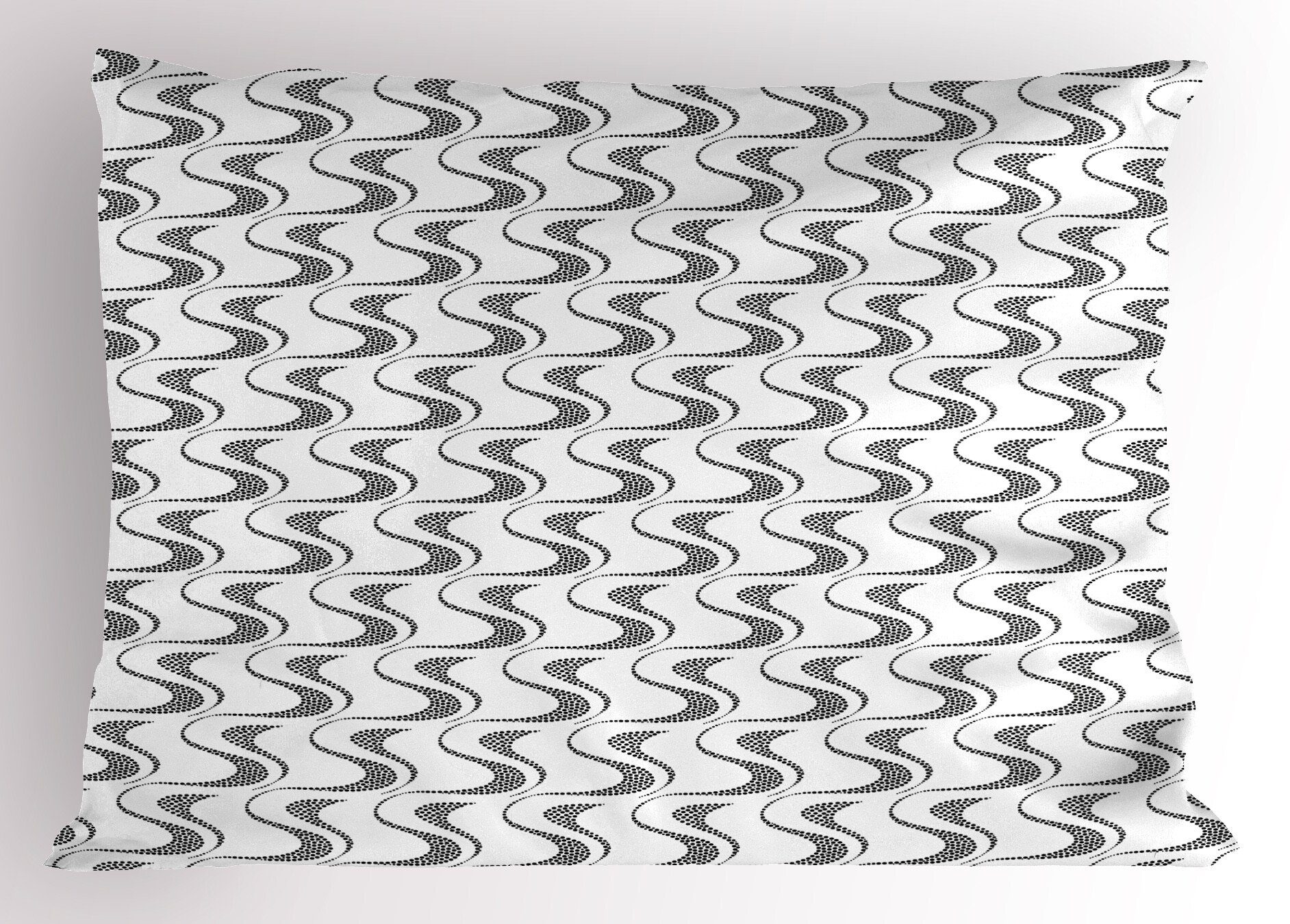Kissenbezüge Dekorativer Standard King Size Gedruckter Kissenbezug, Abakuhaus (1 Stück), Abstrakt Waving Dotted Diagonal | Kissenbezüge