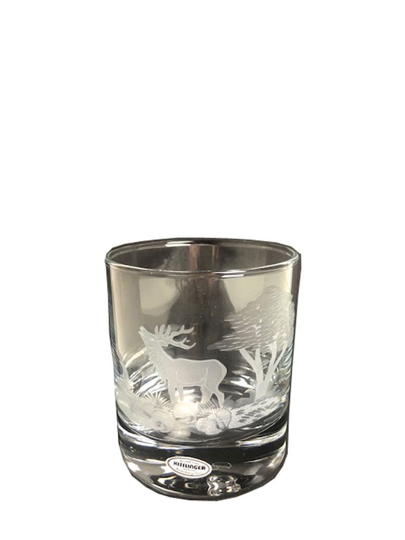 Steinnacher Bärbel Whiskyglas Kisslinger Whisky Becher Centro 330 cl Hirsch, Gravur Hirsch