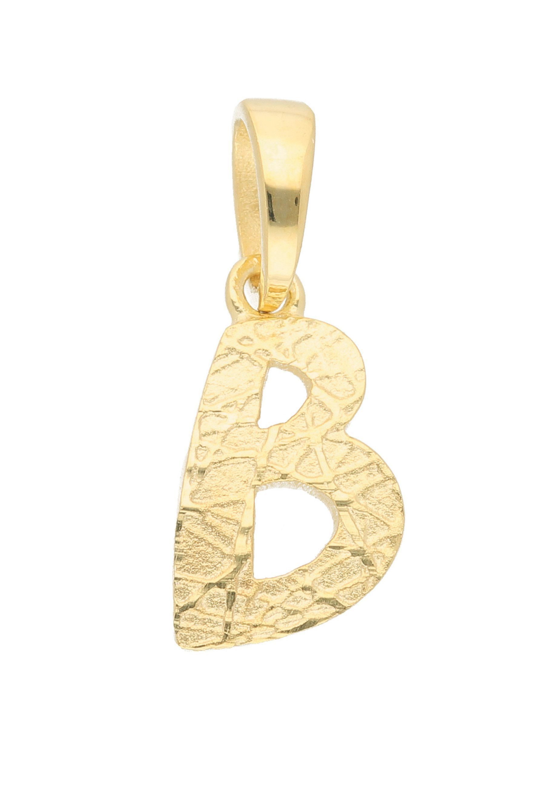 Buchstabenanhänger Damen & Herren 333 Gold Buchstabenanhänger B