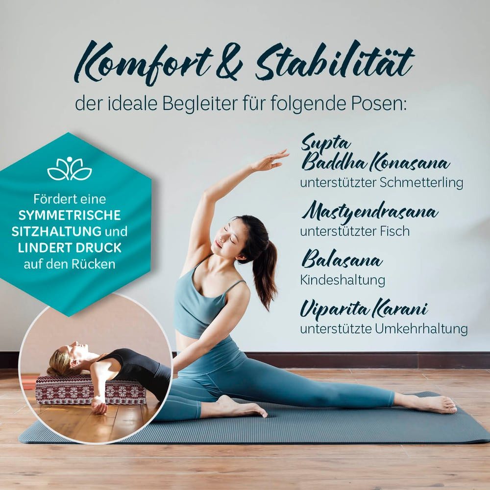 #DoYourYoga Yoga Bolster Paravati, Yoga Kissen – Bild 4 von 5