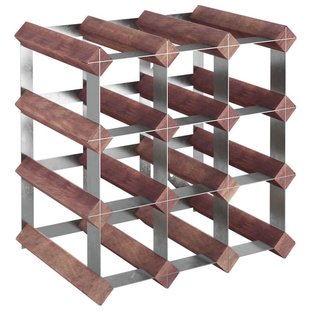 Weinregal Weinregal für 12 Flaschen Braun Massivholz Kiefer