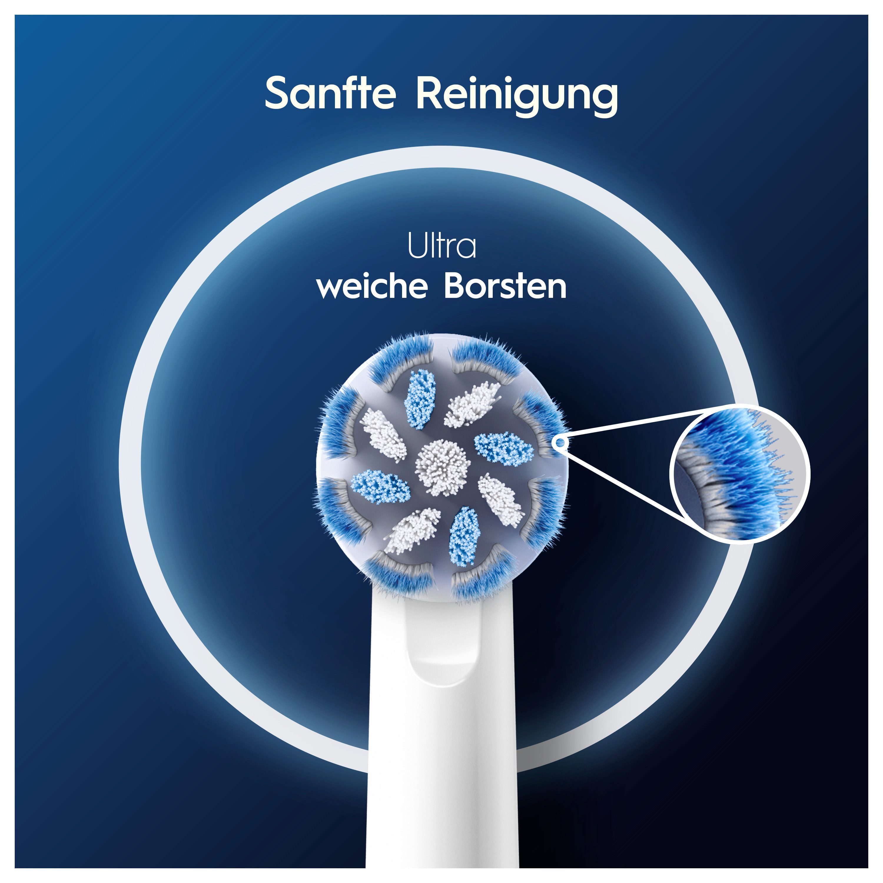 Oral-B Aufsteckbürsten Pro Sensitive Clean, Sanfte Zahnreinigung, innovative X-förmige Borsten – Bild 5 von 5