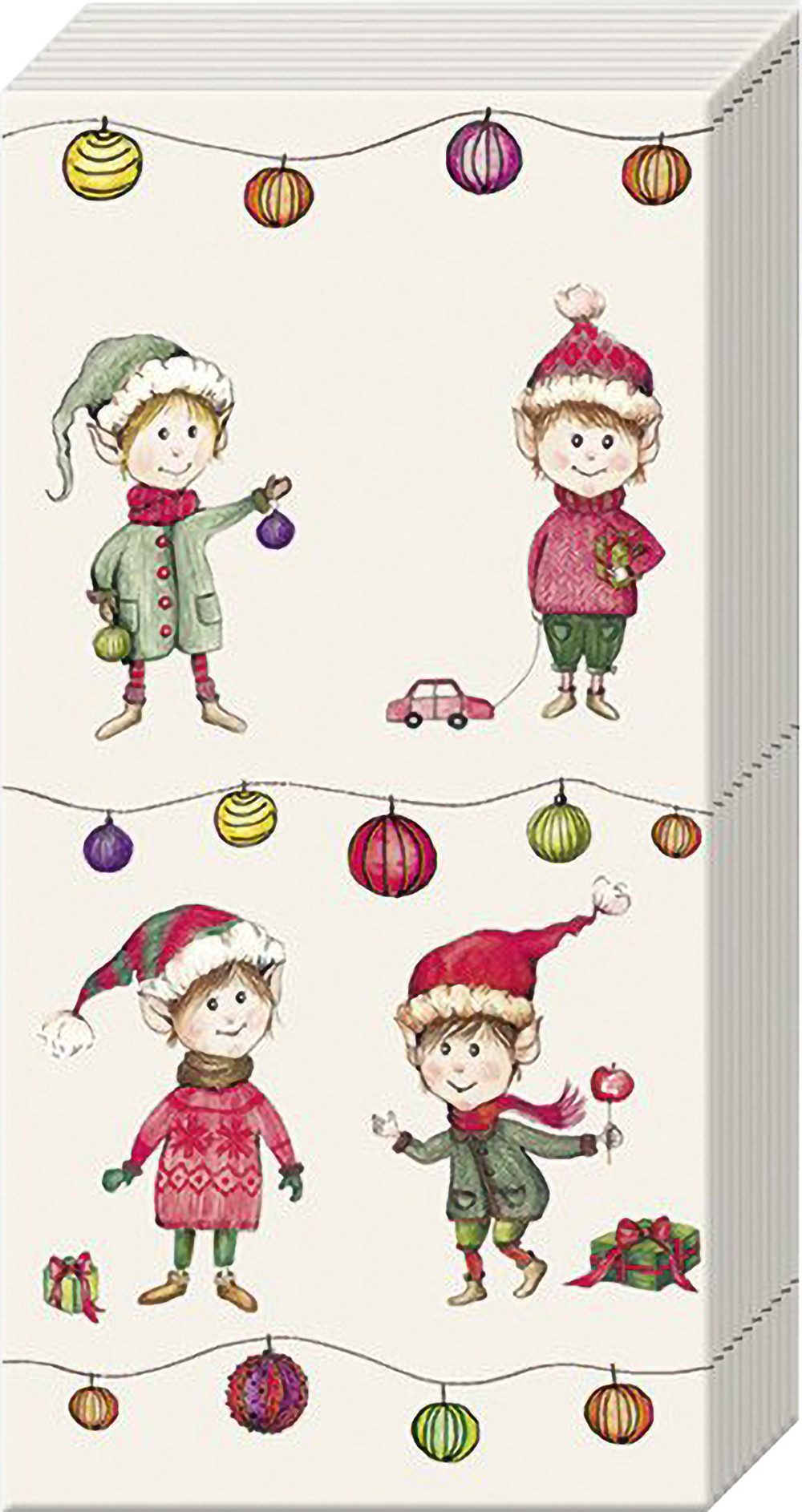 IHR Papierserviette Elves At Work, (10 St), 21x21cm, 10 Stück