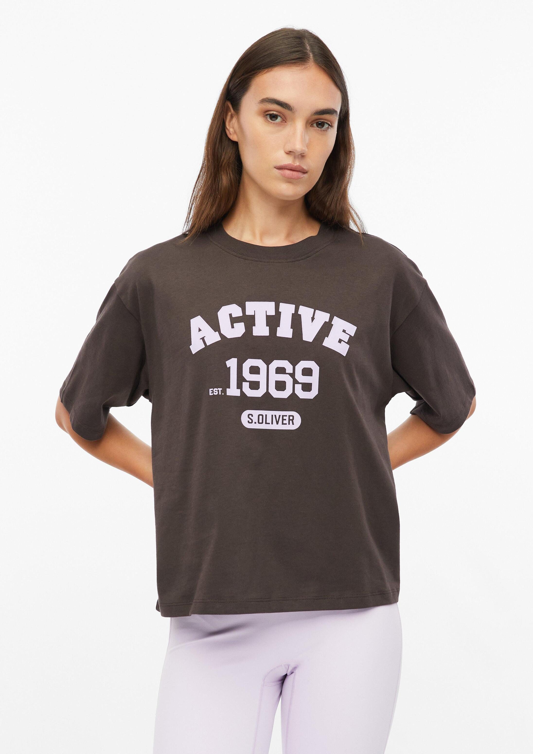 s.Oliver Kurzarmshirt T-Shirt Sportives T-Shirt im Relaxed Fit