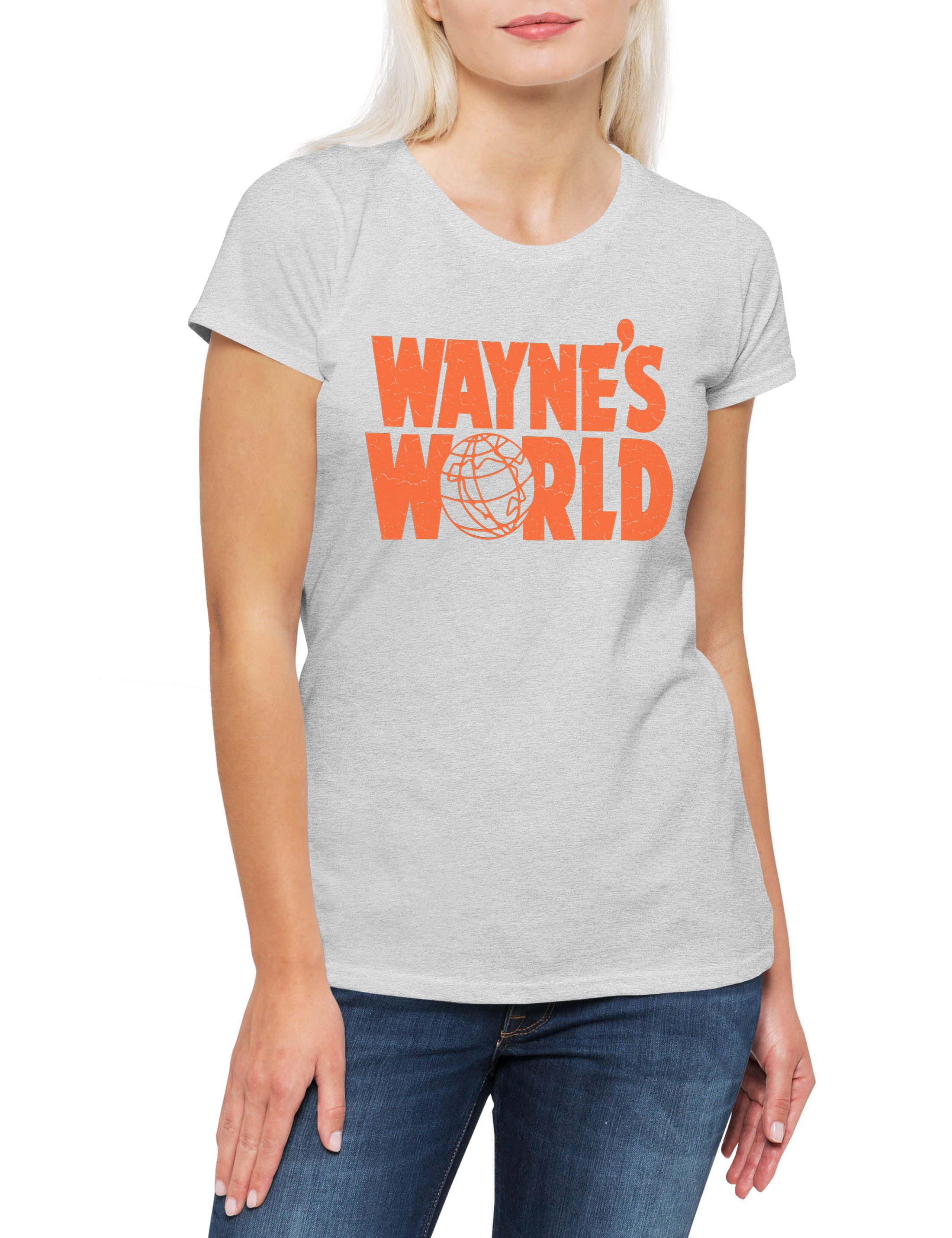 Print-Shirt Wayne´s World Logo Damen T-Shirt Music Symbol Sign Musik Movie Film