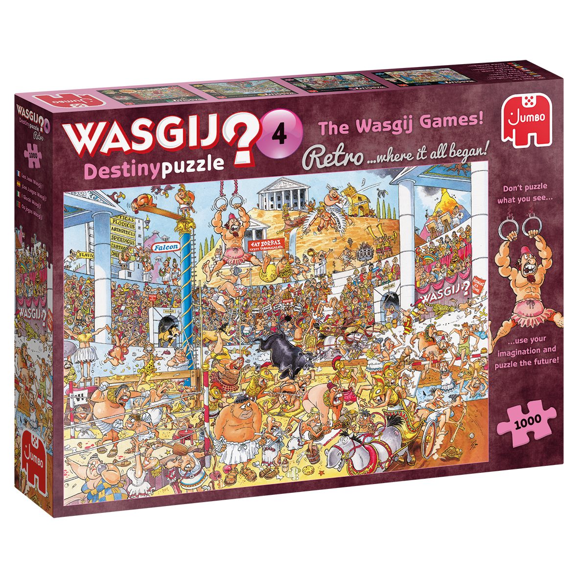 Jumbo Spiele Puzzle Wasgij Destiny Retro 4 Die Wasgij-Spiele 1000 Teile Puzzle, 1000 Puzzleteile, Made in Europe
