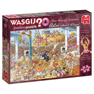 Jumbo Spiele Puzzle »19178 Wasgij Destiny Retro 4 Die Wasgij-Spiele«, 1000 Puzzleteile, Puzzeln Sie die Zukunft