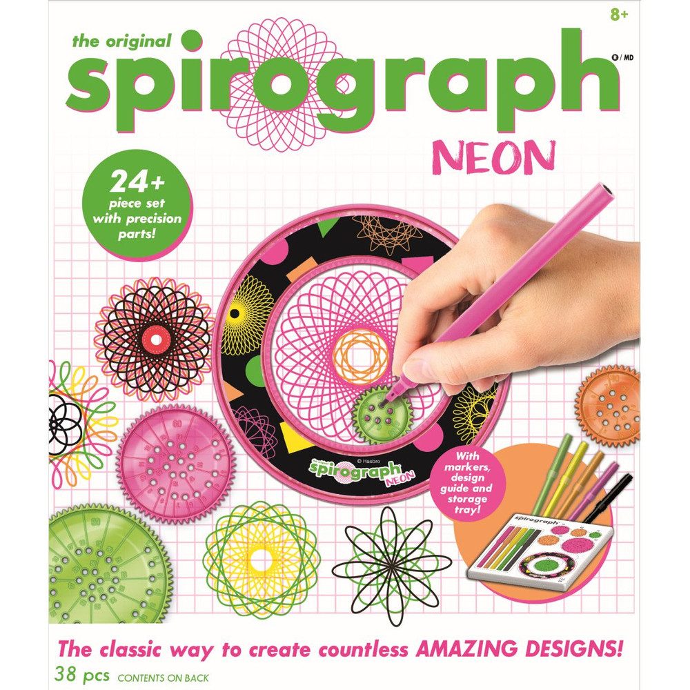 BOTI Schulheft Spirograph - Neon - 24-teilig