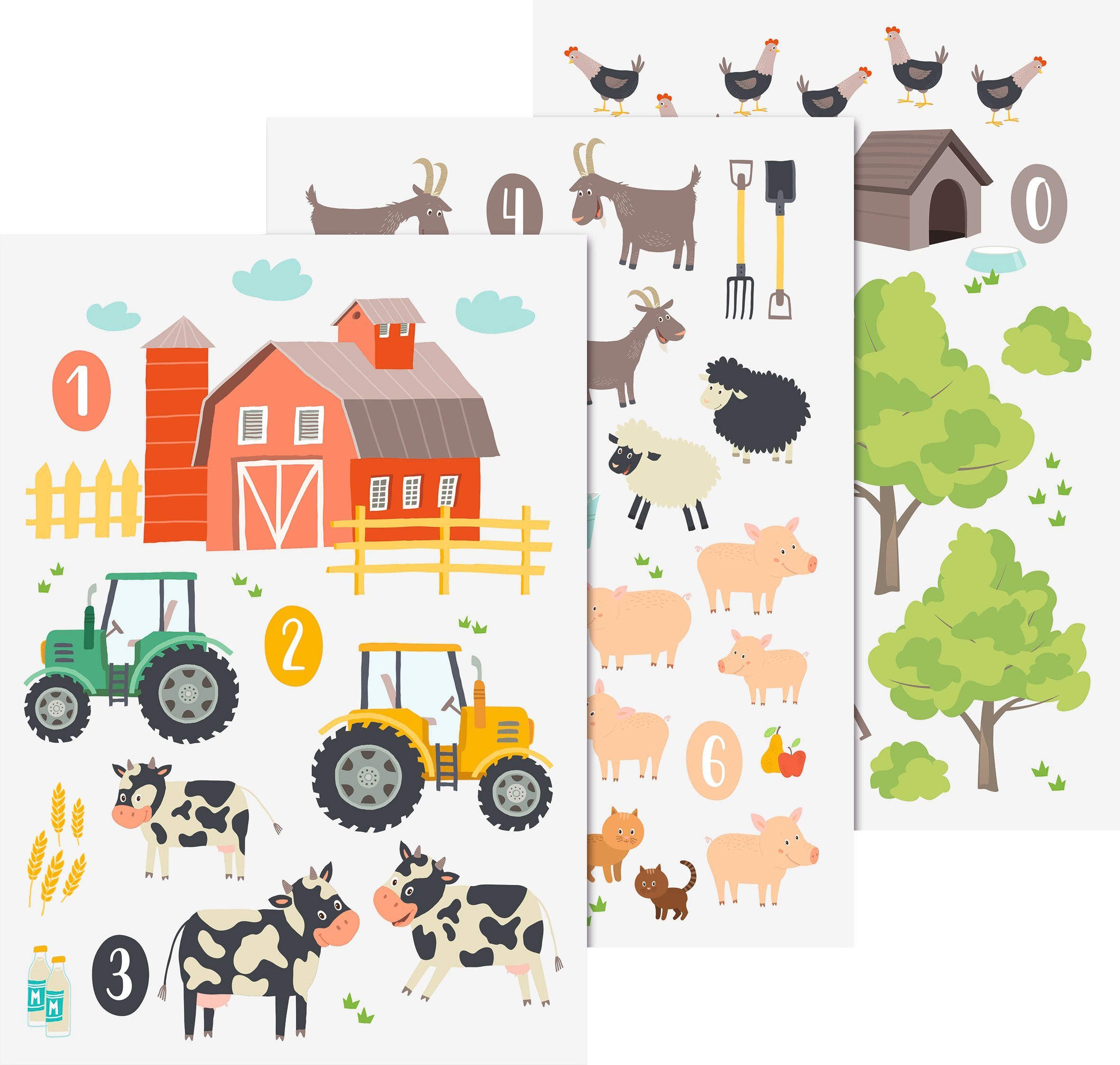 Heyda Fenstersticker Bauernhof, 3 Bögen günstig online kaufen