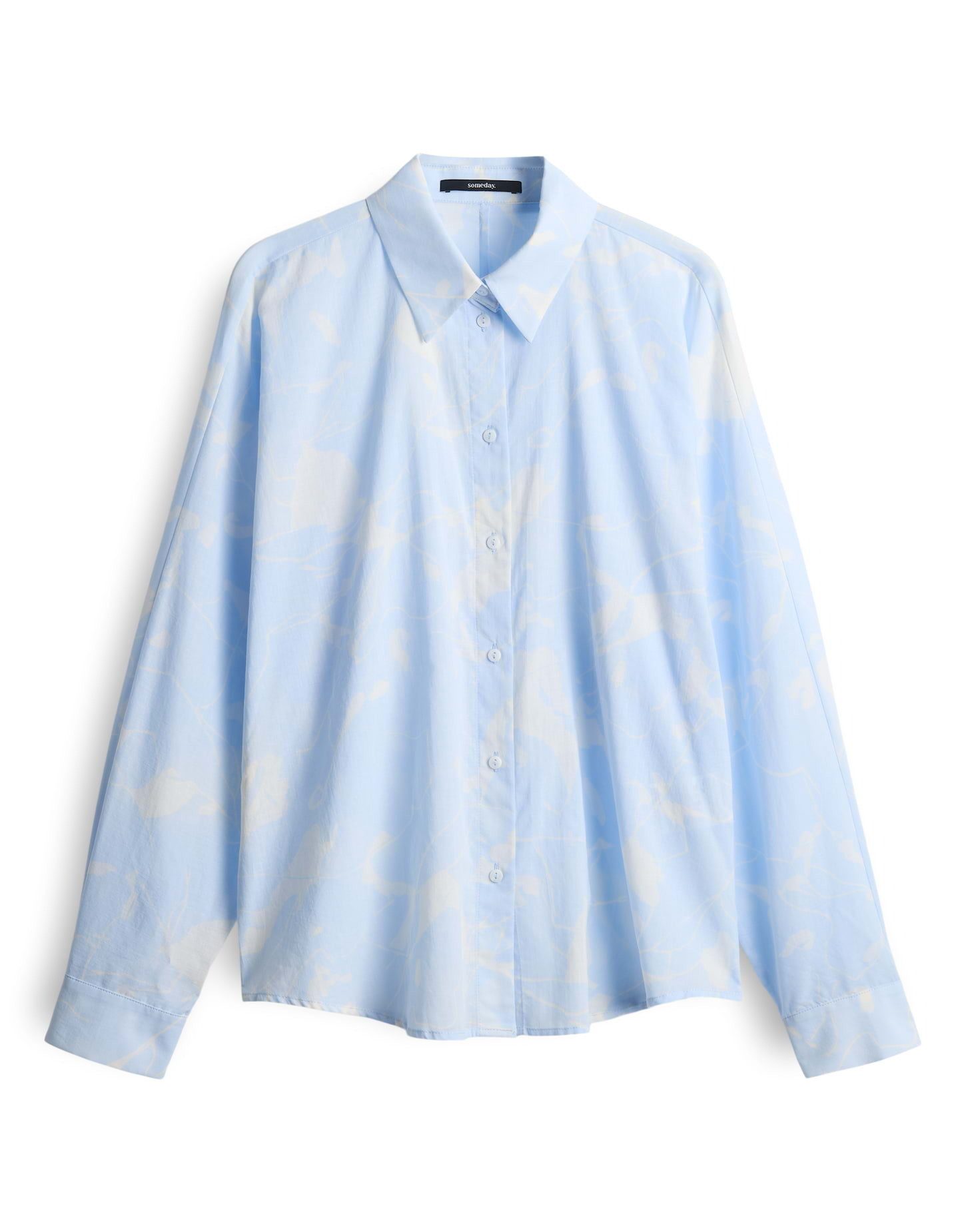 someday Langarmbluse ZARINE NATURE aus leichtem cotton voile