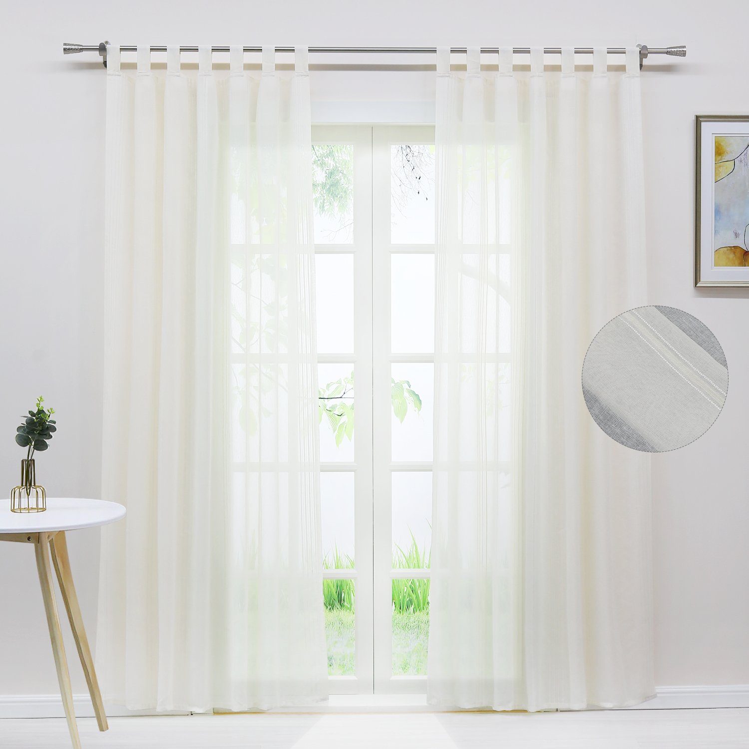 Joyswahl Gardine See (2 St), Schlaufen, halbtransparent, Dekoschals aus Lei günstig online kaufen