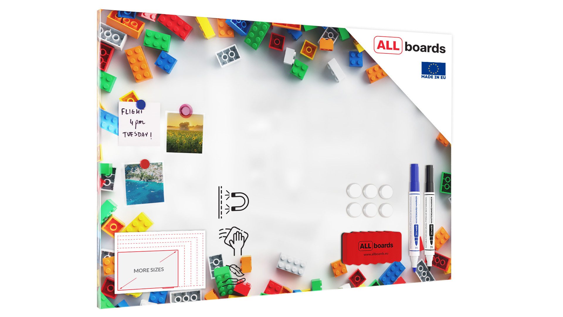 ALLboards Magnettafel ALLboards Metallische Magnettafel BAUSTEINE MetalBoar günstig online kaufen