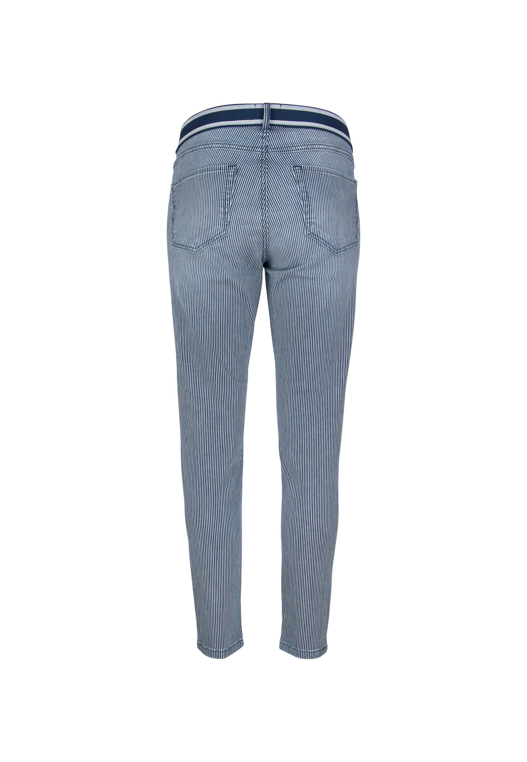 Streifen blue mit Sporty Label-Applikationen Ornella schmalen Jeans ANGELS 7/8-Jeans mit