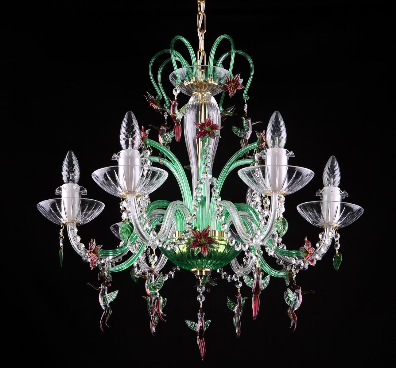 JVmoebel Люстры Kristall Люстры Luster Leuchte Bohemia Lampe Deckenleuchte, Transparent-Amber, Made in Europa