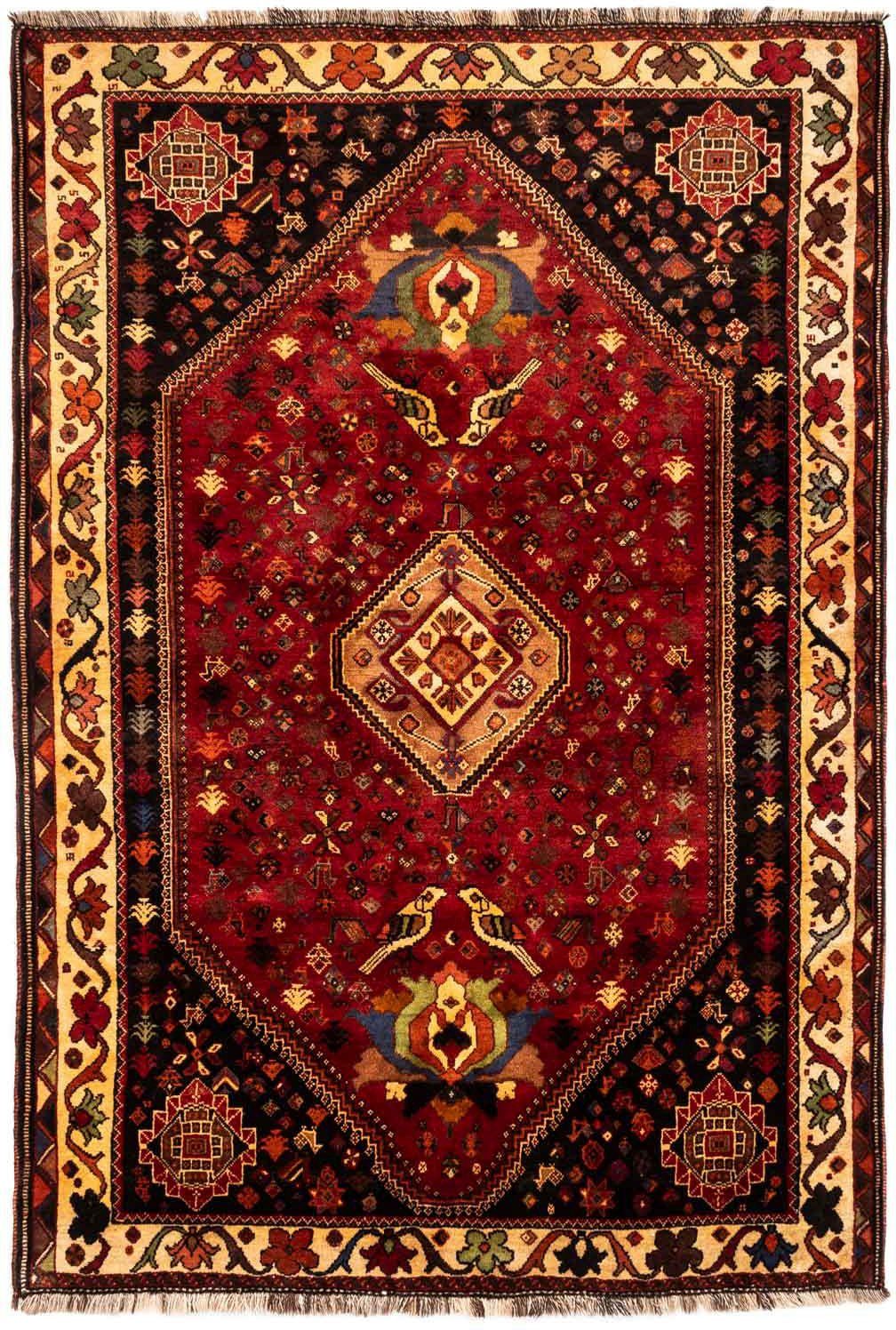 1 Medaillon Wollteppich rechteckig, Höhe: Unikat mm, x mit cm, Zertifikat morgenland, 278 165 Shiraz