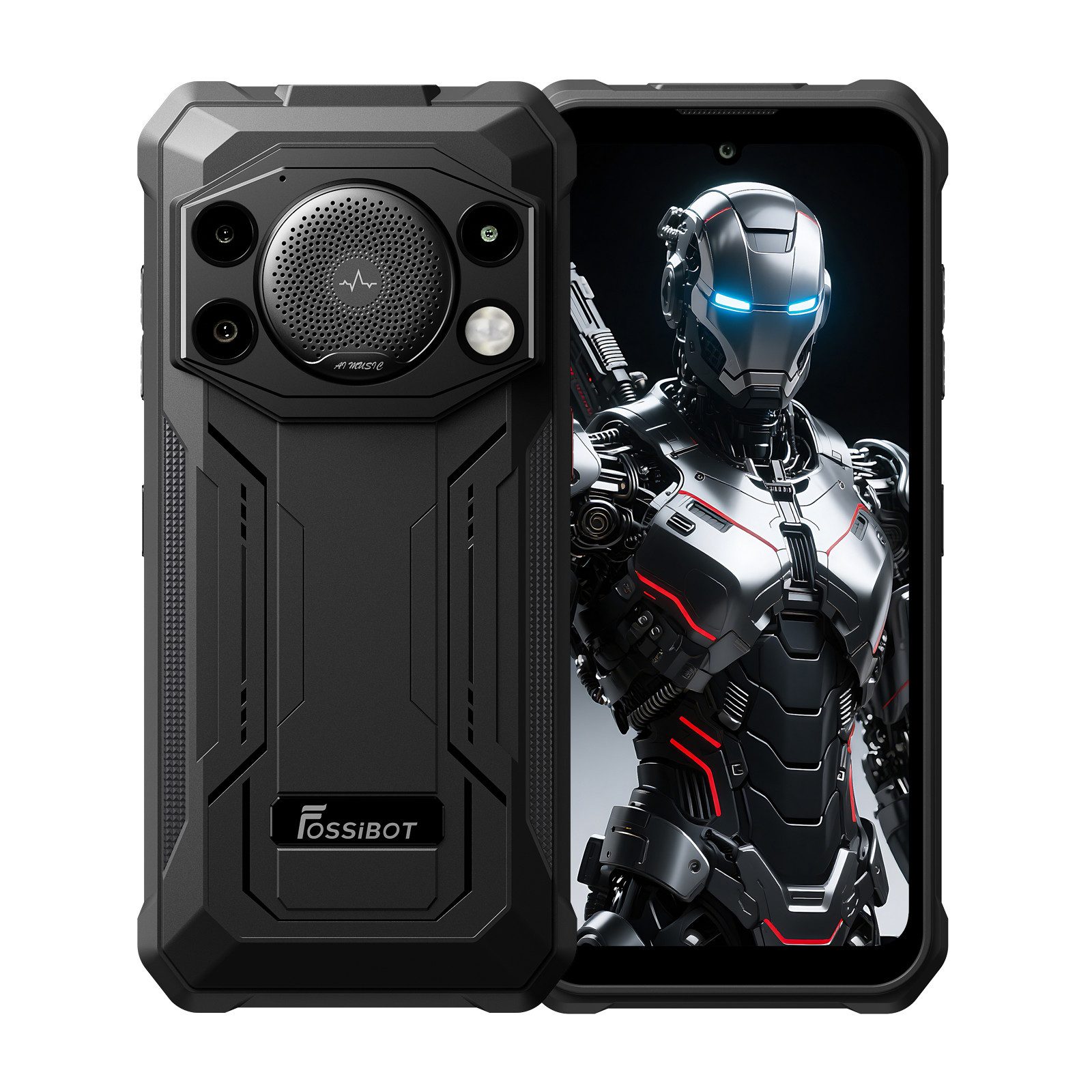 Fossibot Outdoor Handy 10000mAh, Unterwasserkamera, IP68/IP69K, HD+ NFC Smartphone (6,745 Zoll, 128 GB Speicherplatz, 50 MP Kamera, F110Pro, 8GB RAM + 128GB ROM, Android 15, KI-Erkennung, OTG)