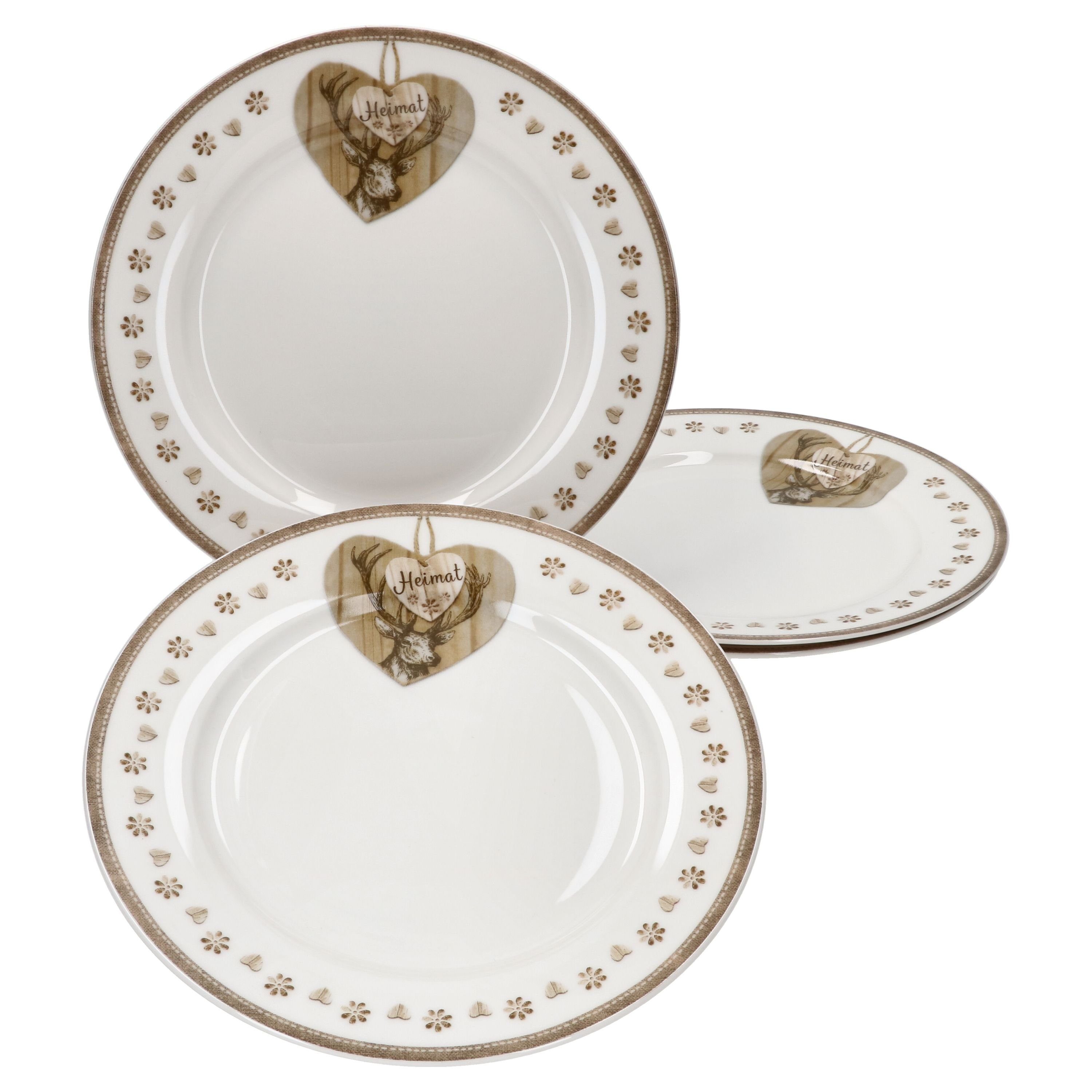 Frühstücksteller 4er Set Country Heart Dessertteller - 407778