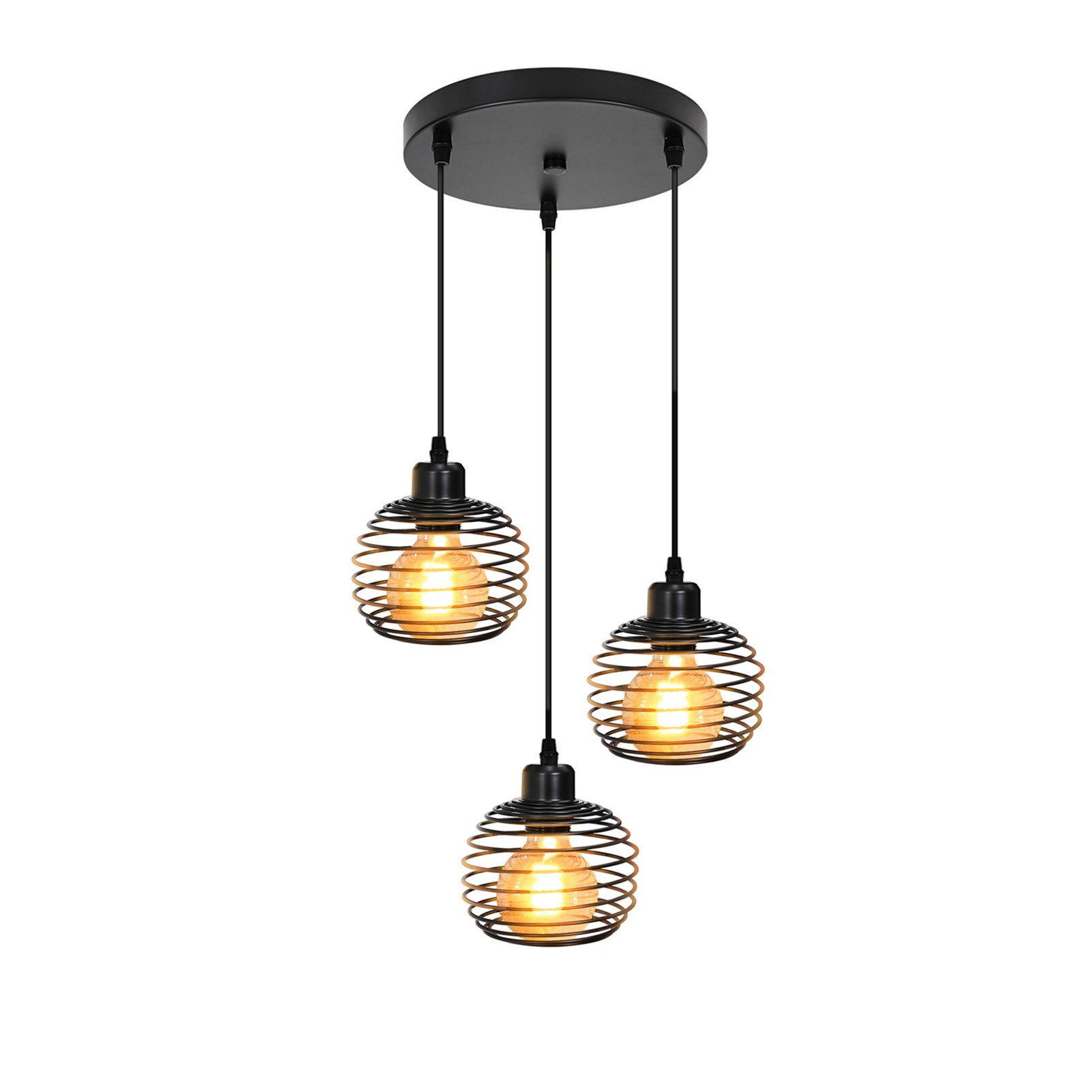 ZMH Pendelleuchte Vintage Pendelleuchte Schwarz E27 günstig online kaufen
