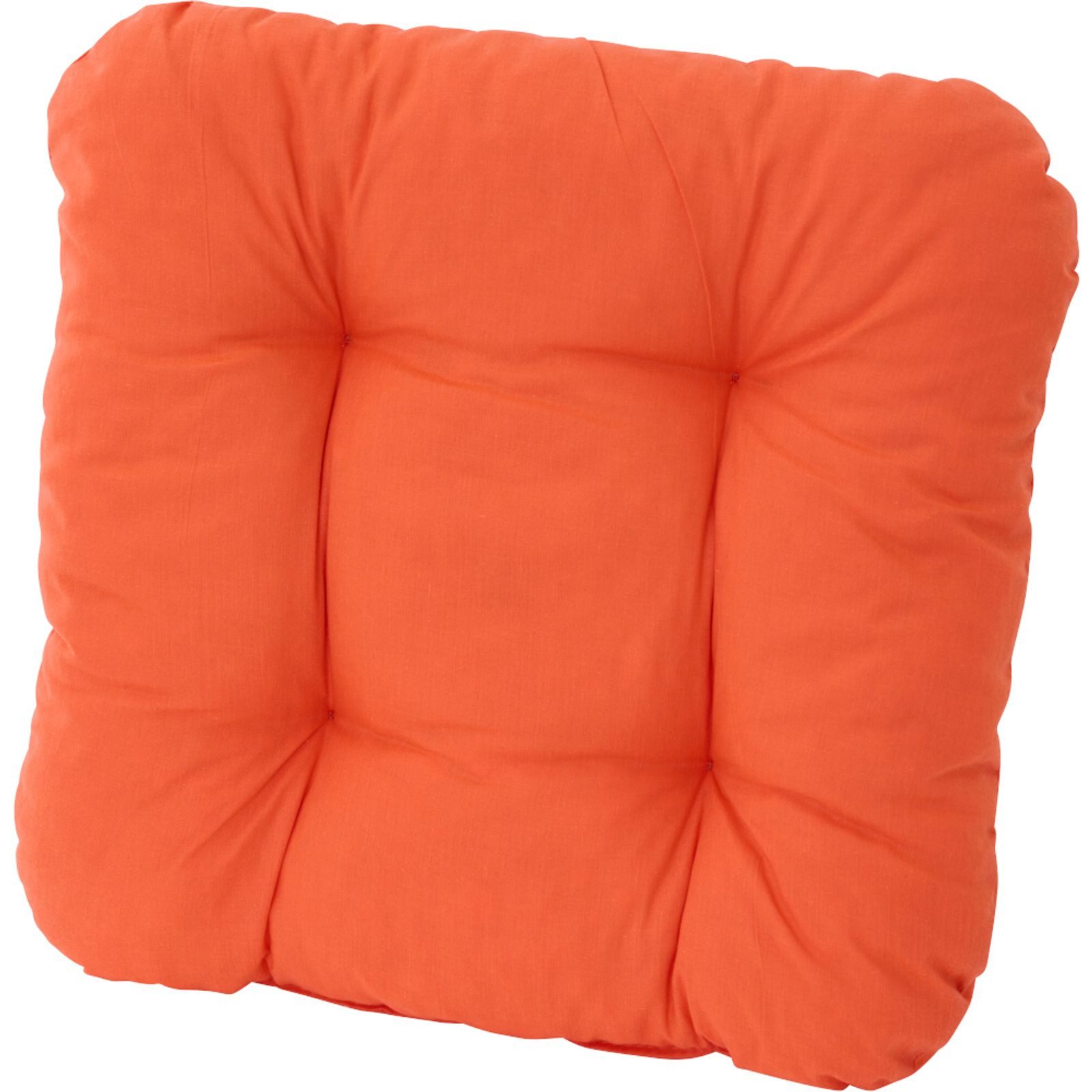 GARDAMO Sitzkissen SUNNY XL Sitzkissen 46x46x7 cm Uni Orange Baumwolle Polyester