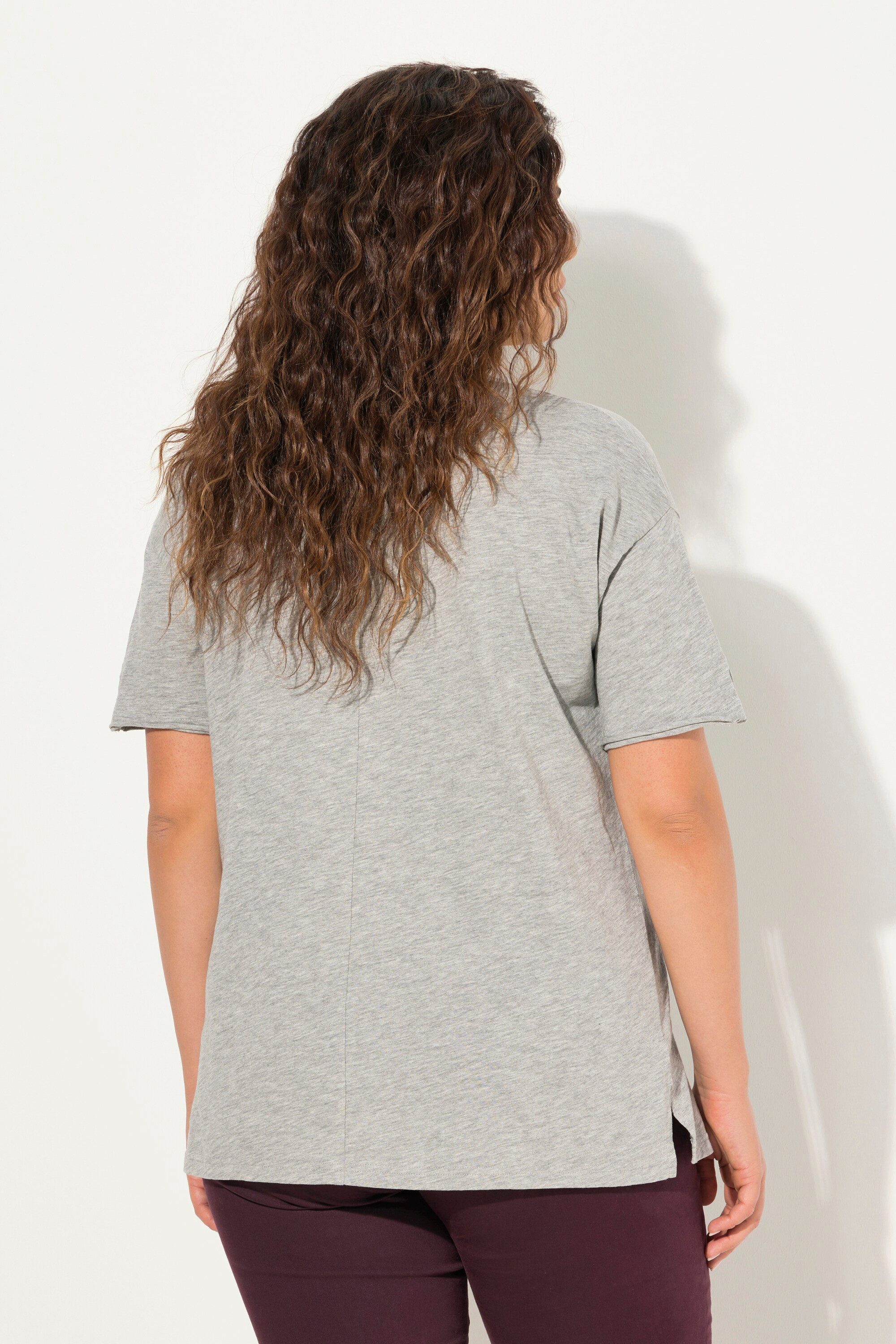 Ulla Popken T-Shirt T-Shirt Zahlen Oversized Rundhals Halbarm