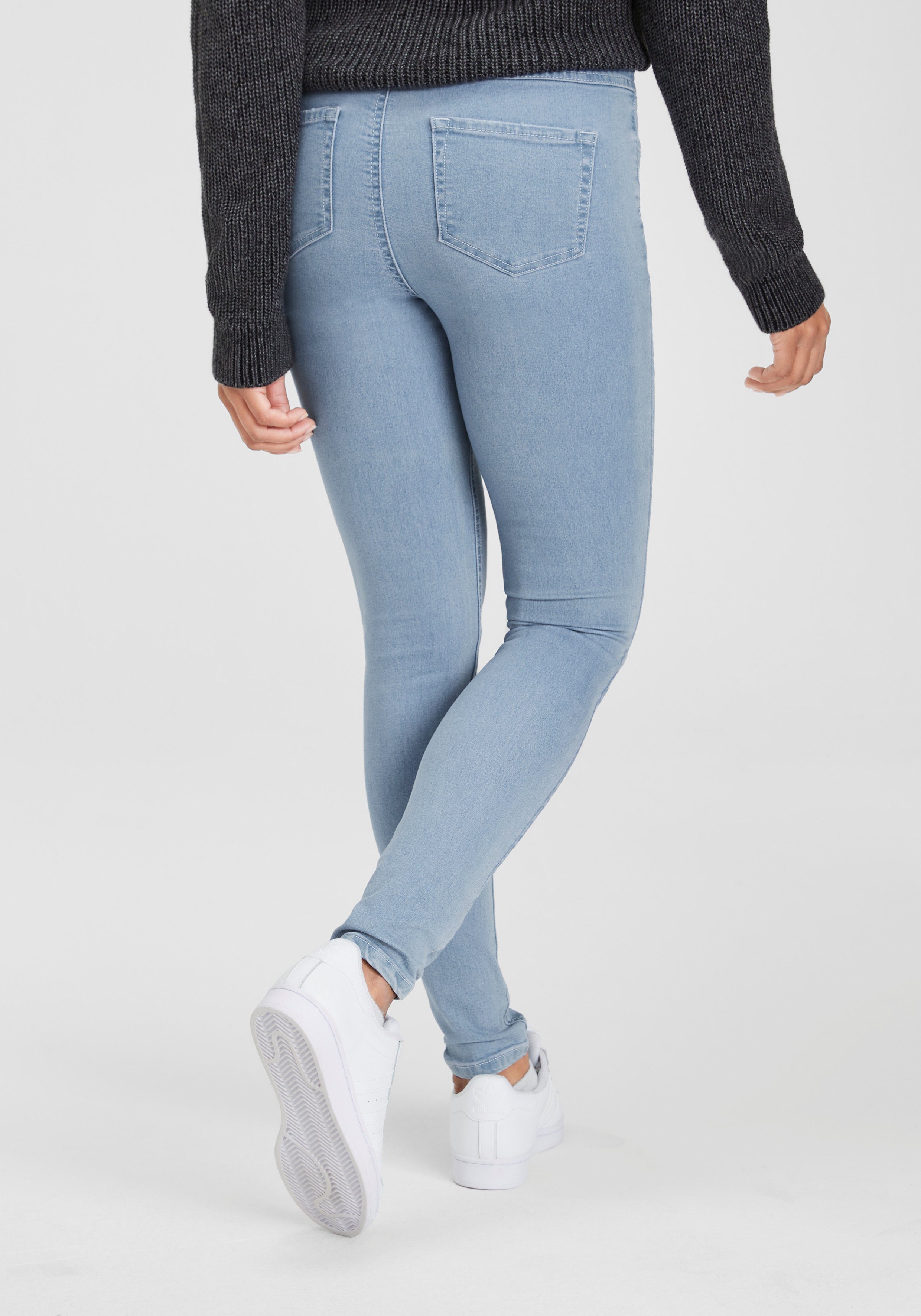 High bleached Stretch Skinny-fit-Jeans Arizona Waist Ultra