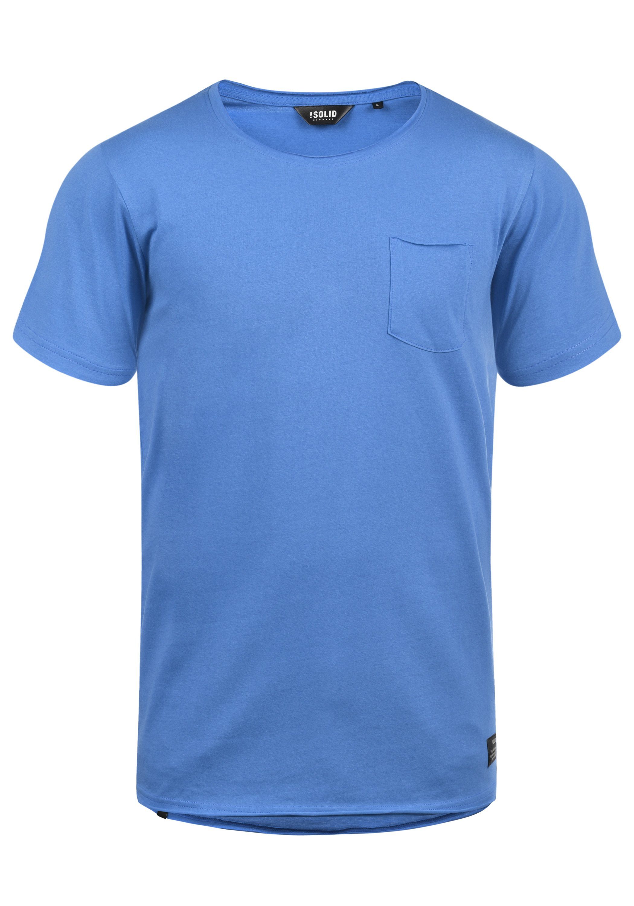 !Solid Rundhalsshirt SDAndrej Kurzarmshirt mit Brusttasche Palace Blue (5612)