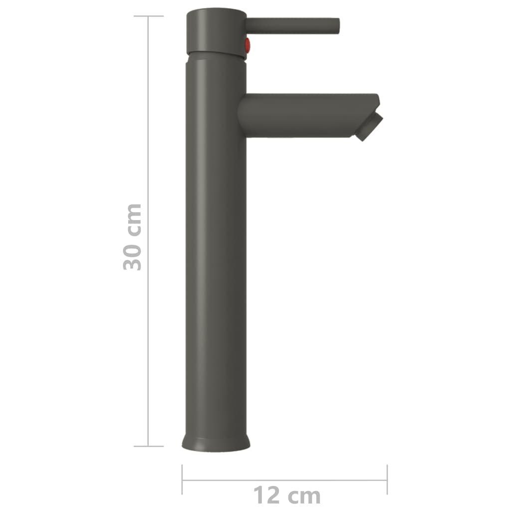 12x30 cm Grau Mischbatterie Wannenarmatur vidaXL Badezimmer