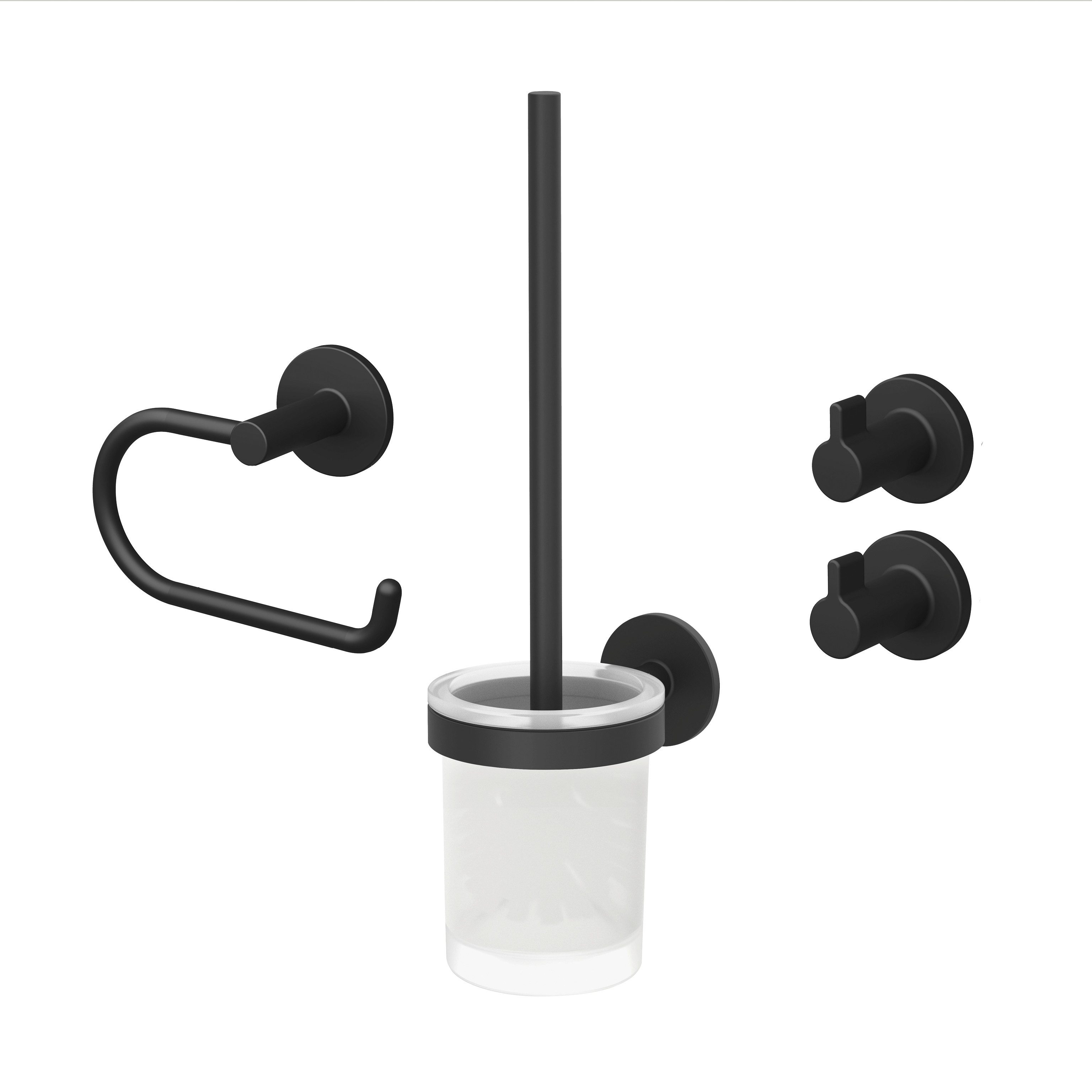 Lenz Badaccessoire-Set HYGGE, 4-teilig, Set mit runden Handtuchhaken günstig online kaufen