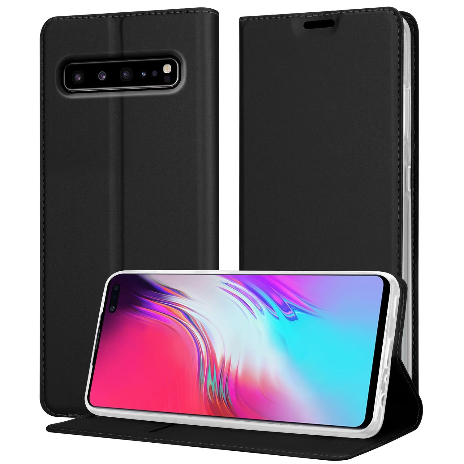 Cadorabo Handyhülle für Samsung Galaxy S10 5G Hülle Samsung Galaxy S10 5G, Schutzhülle Hülle mit Standfunktion, Magnetverschluss und Kartenfach