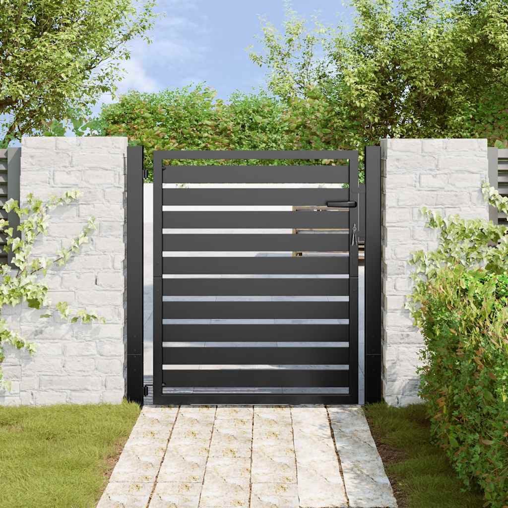 vidaXL Gartentor Gartentor Abschließbar Schwarz 100x100 günstig online kaufen