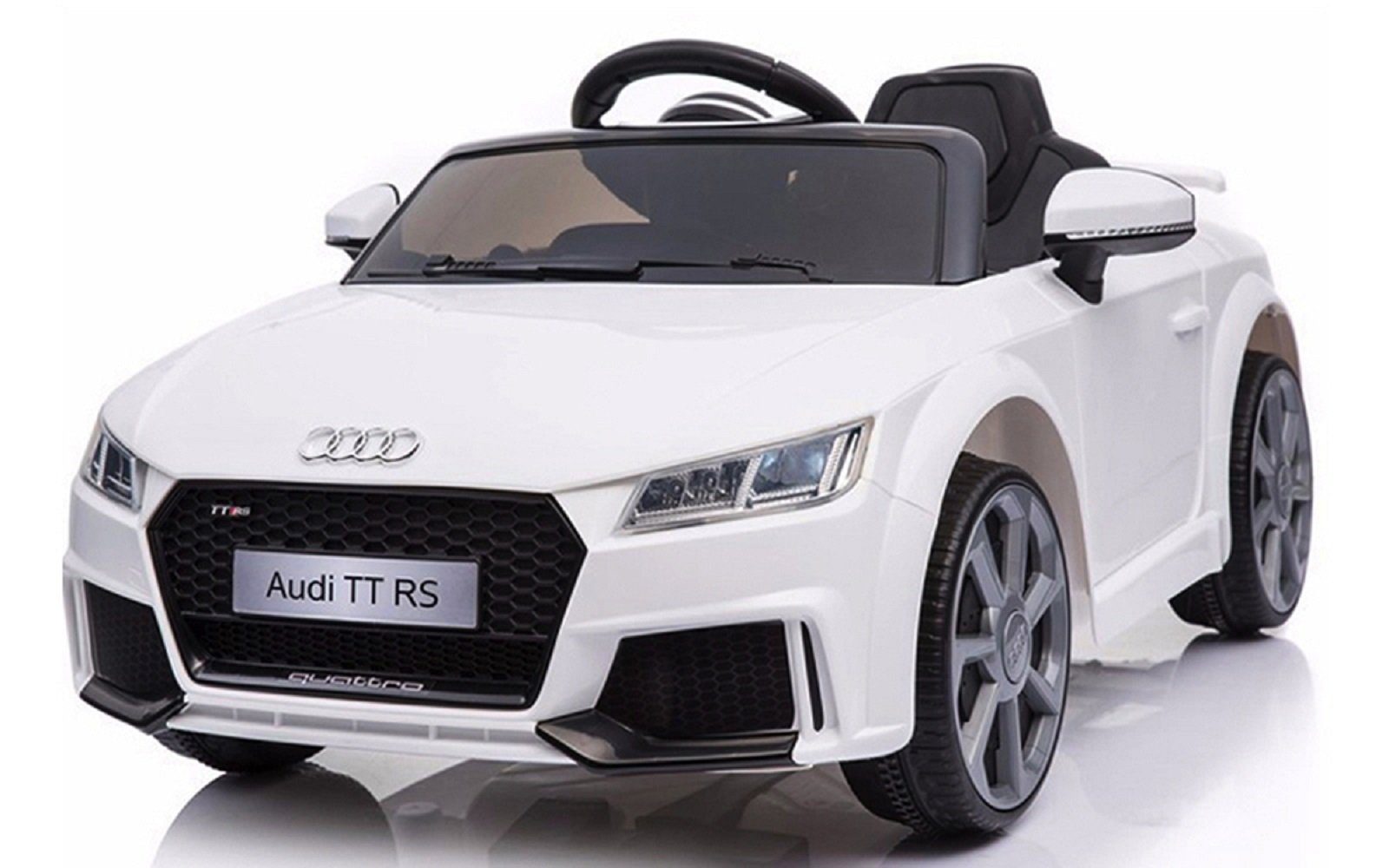 TOYAS Elektro-Kinderauto Elektro-Kinderauto Audi TT RS Kinderauto 2x6V4AH MP3 Power Display Weiß