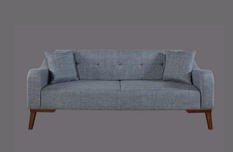 JVmoebel Sofa Sofa 3 Sitz Textil Sofas Couch Polster Moderne Couchen Grau Dreisitzer, Made in Europe