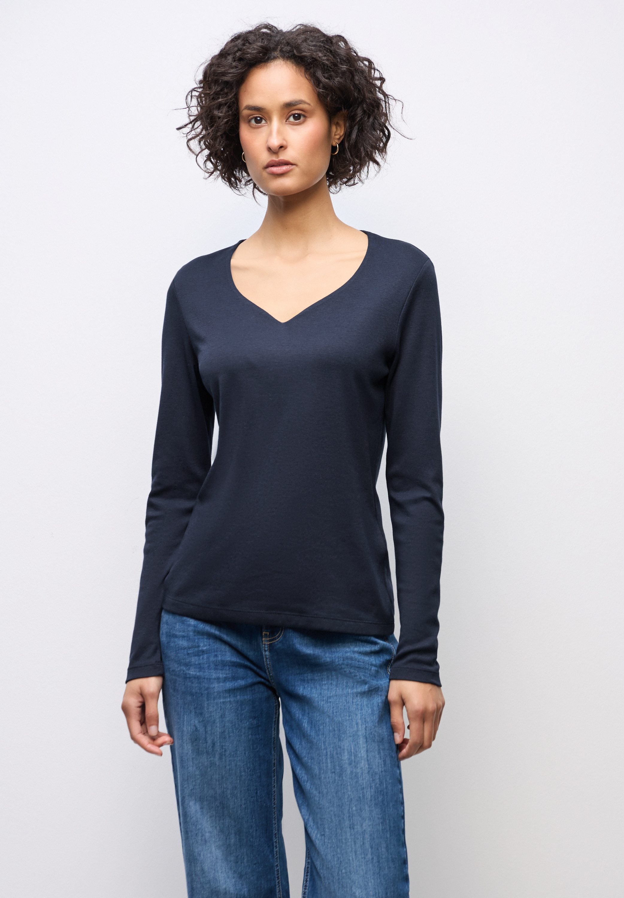 STREET ONE Langarmshirt im soften Baumwoll-Mix günstig online kaufen