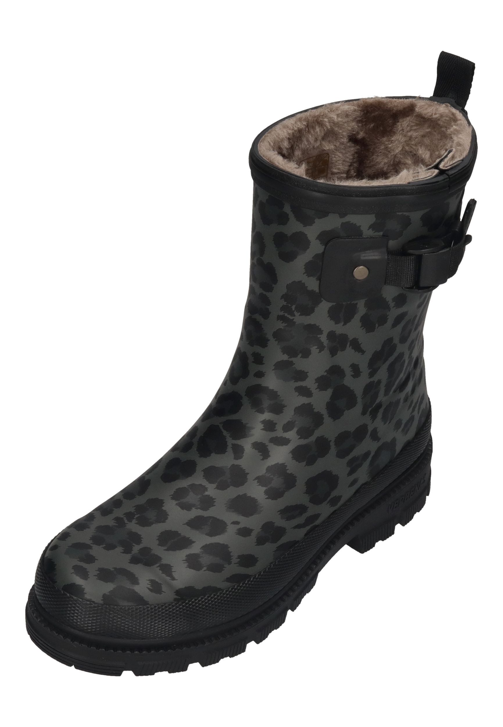 VERBENAS LINA FUR SMOOTH ANIMAL Gummistiefel Leo Black
