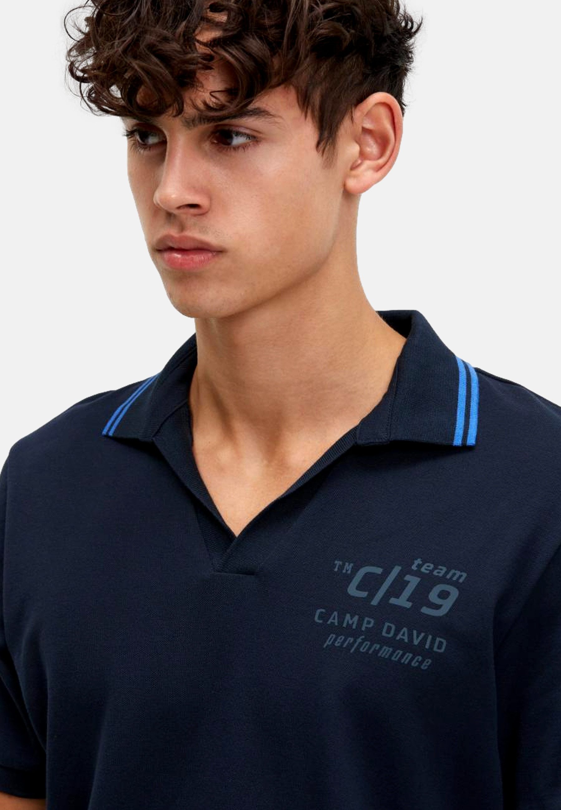 CAMP DAVID Poloshirt Poloshirt Game.Set.Match Kurzarmshirt mit (1-tlg., 1) – Bild 5 von 5