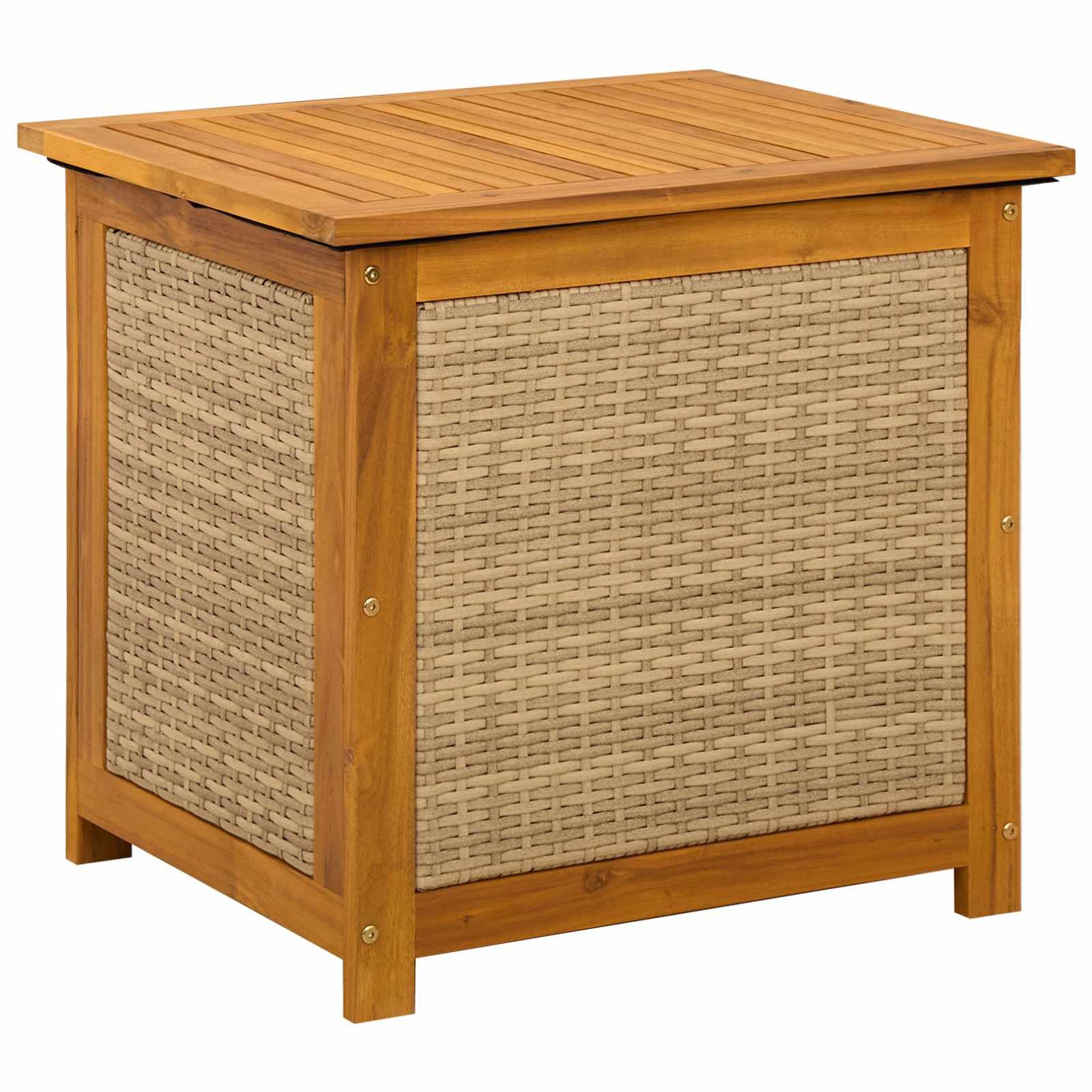 vidaXL Gartenbox Gartenlagerbox 185 L Massivholz 60 x 50 x 56 cm Beige (1 St)