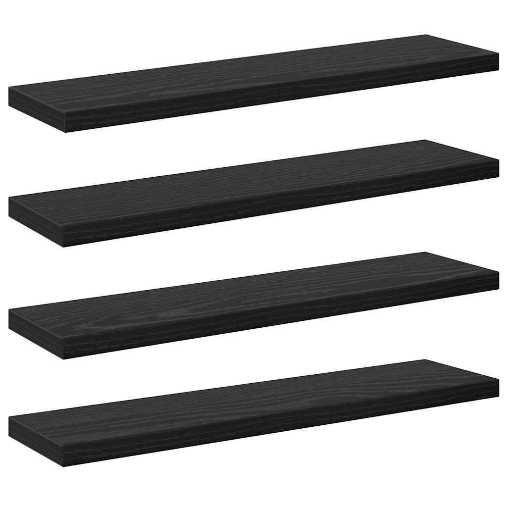vidaXL Bücherregal Regalbrett 4 pcs Schwarz 40 x 10 x 1.5 cm Holzwerkstoff, günstig online kaufen