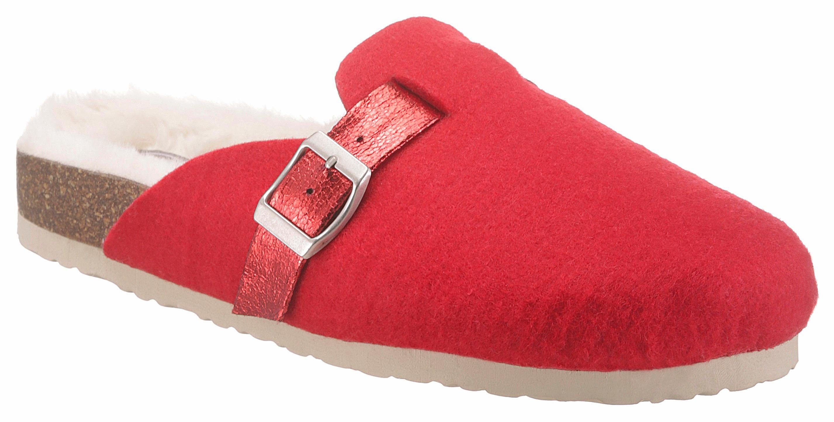 CITY WALK Pantoffel mit kuscheligem Warmfutter, Toller Hausschuh mit Metallic Riemchen online kaufen | OTTO CITY WALK Pantoffel mit kuscheligem Warmfutter, Toller Hausschuh mit Metallic Riemchen online kaufen | OTTO