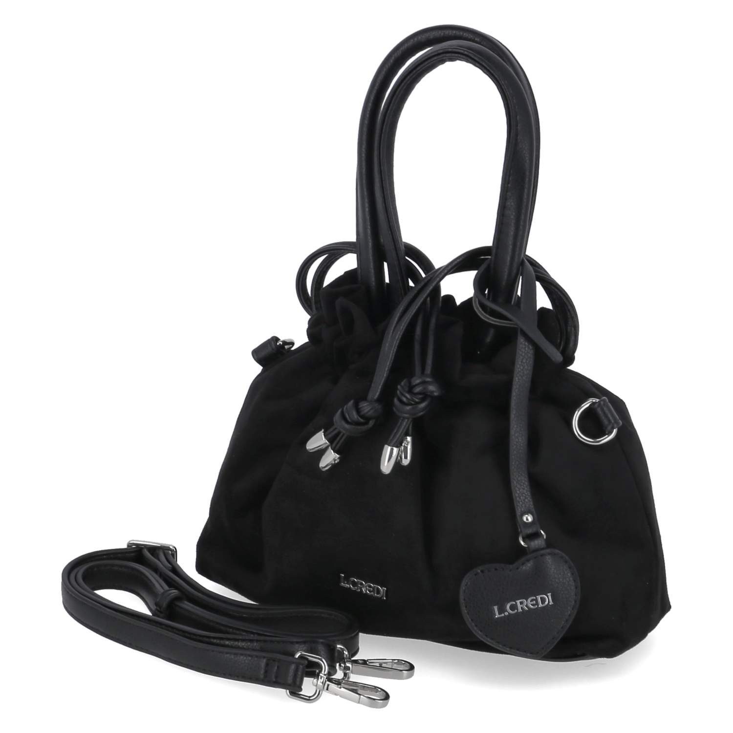 L. CREDI Handtasche L.Credi 1006637/200 Damen Henkeltaschen Textil & Synthetik black