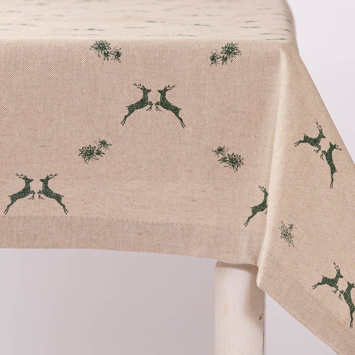 SCHÖNER LEBEN. Tischdecke SCHÖNER LEBEN. Tischdecke Hirsch Edelweiß natur g günstig online kaufen