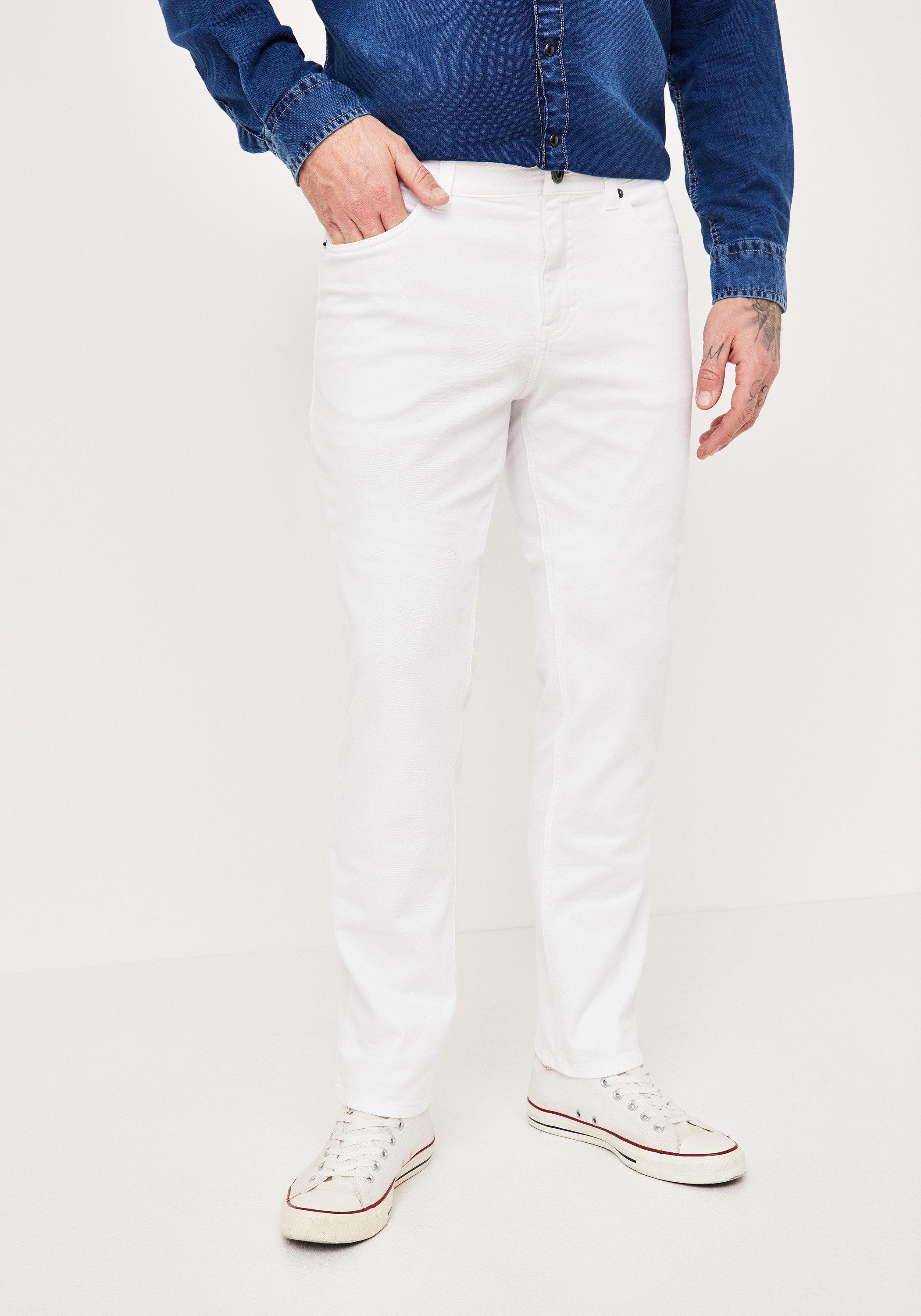 Paddock's Slim-fit-Jeans PIPE Weiße Slim-Fit Jeans günstig online kaufen