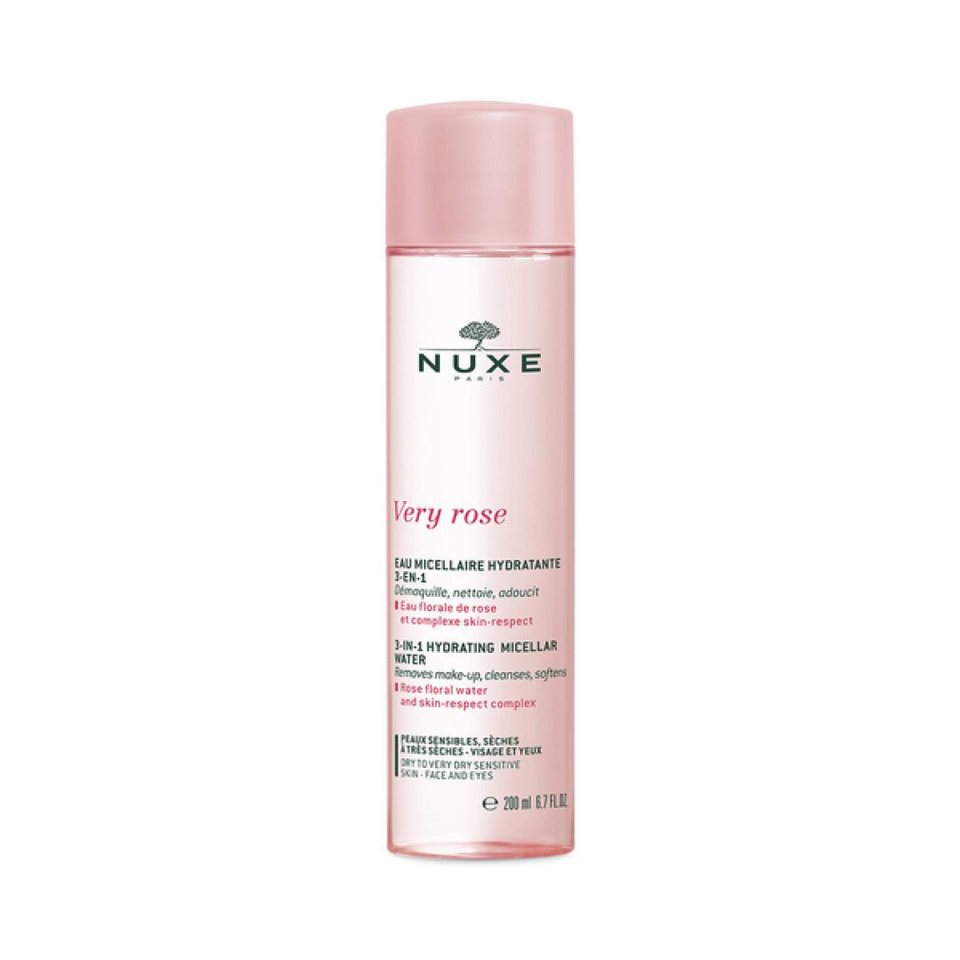 Nuxe Gesichtspflege Very Rose 3-In-1 Soothing Micellar Water, reinigend,  pflegend, erfrischend, feuchtigkeitsspendend, belebend