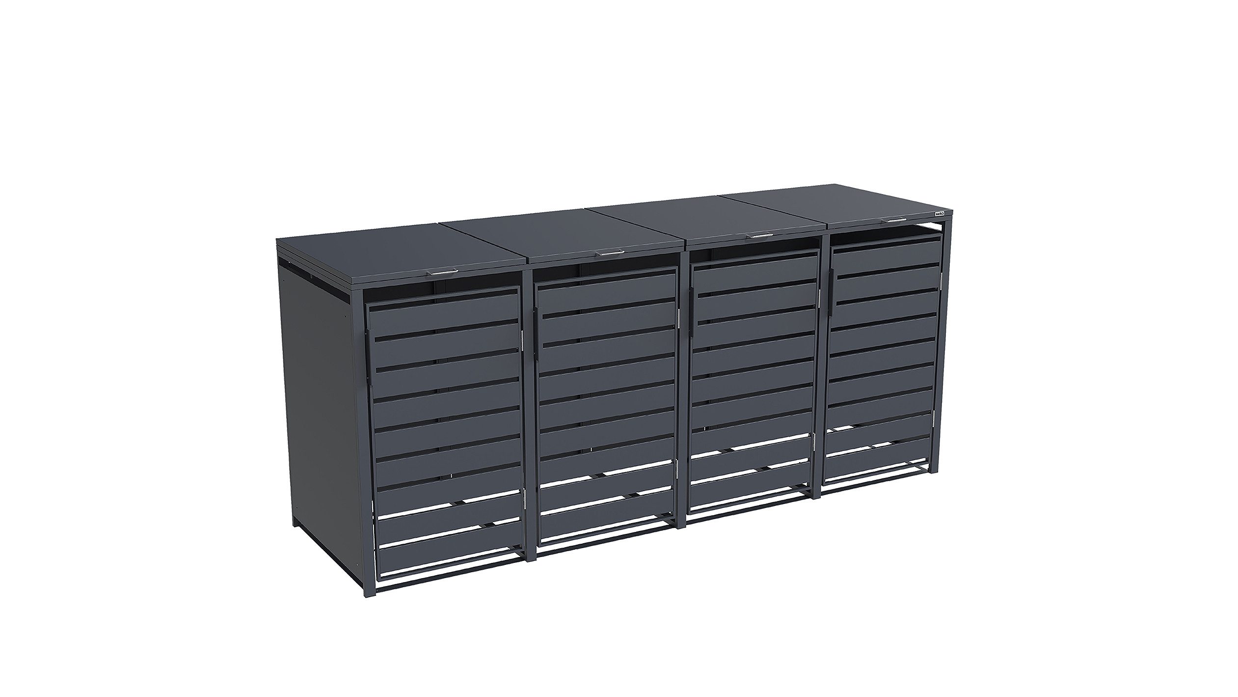 weka Mülltonnenbox Gary, Metall pulverbeschichtet, für 4 Mülltonnen, BxTxH: 265x80x116 cm