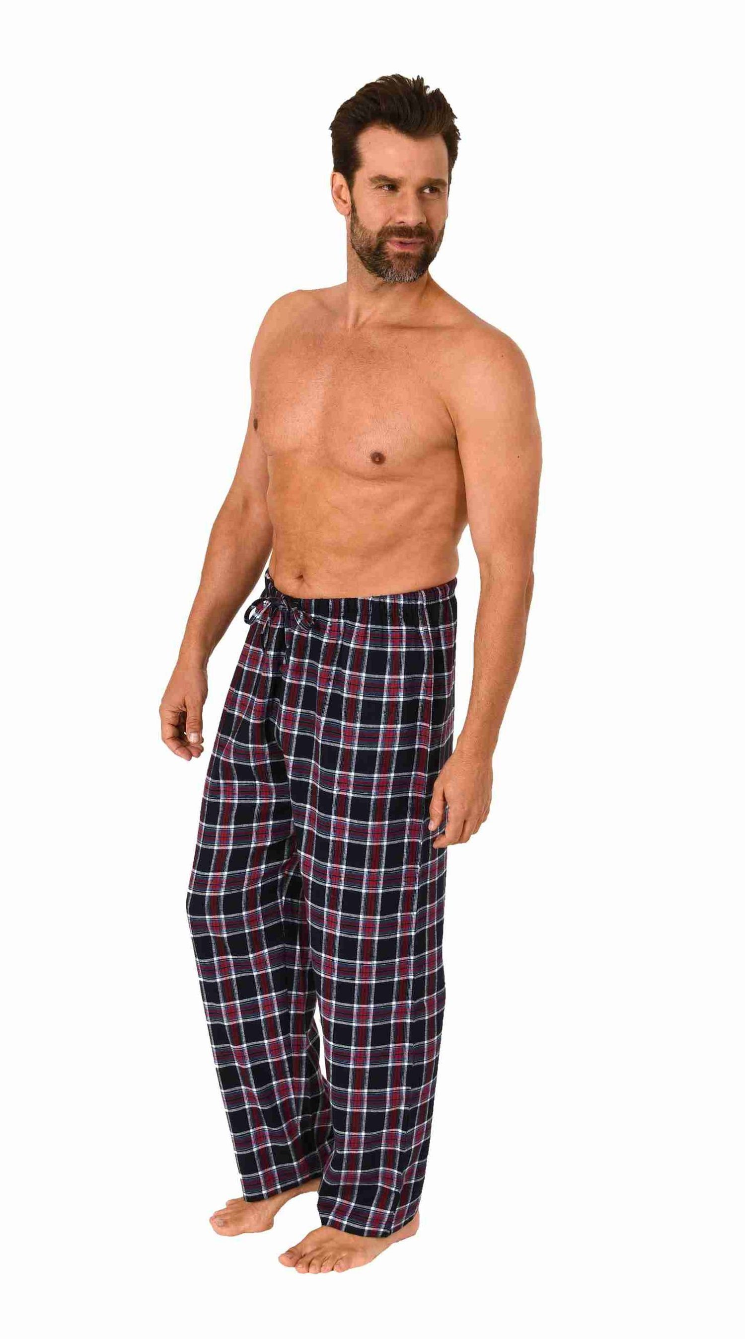 Trend by Normann Pyjama Herren Flanell Schlafanzug Hose lang kariert aus Ba günstig online kaufen